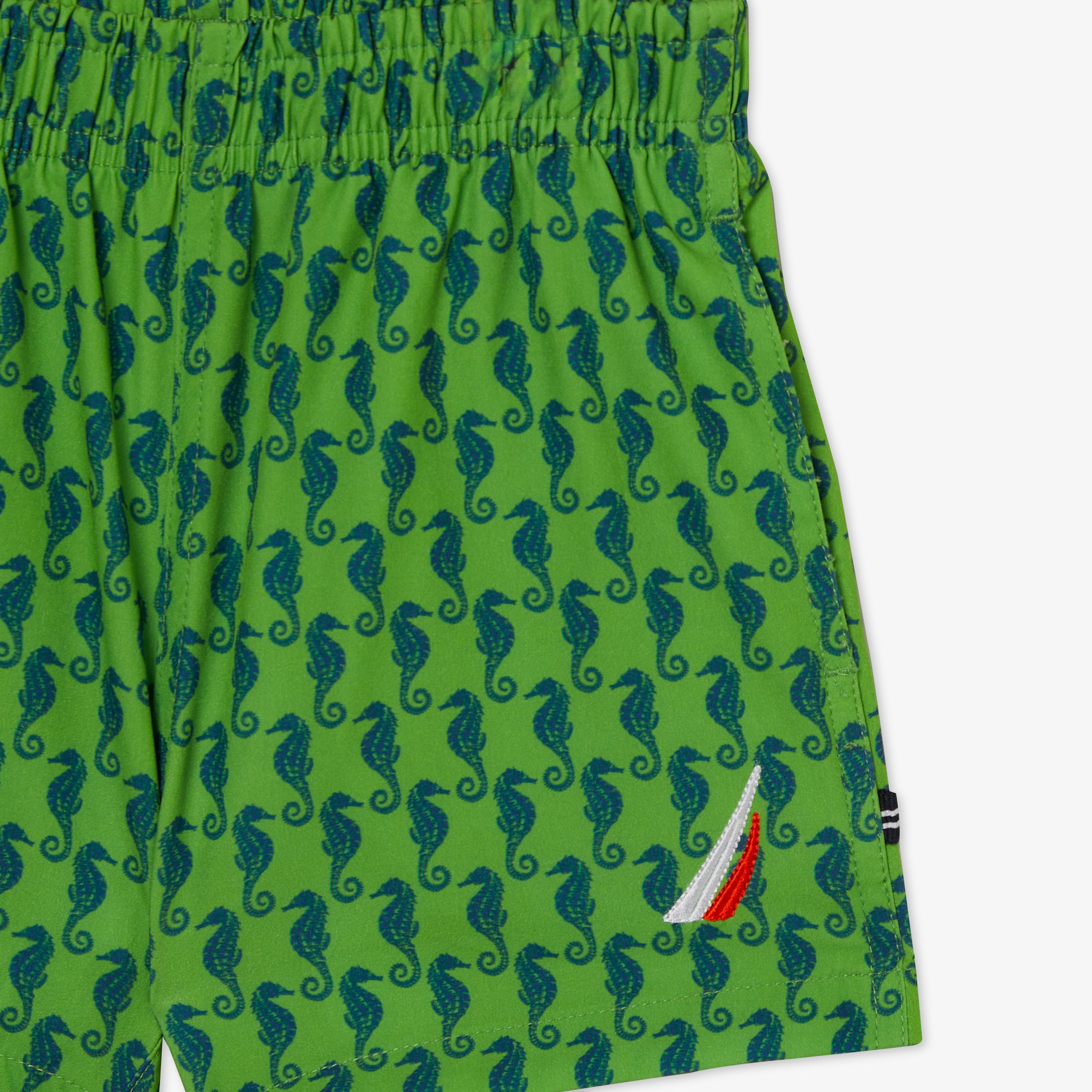 Nautica Erkek Çocuk Yeşil Desenli Mayo Şort