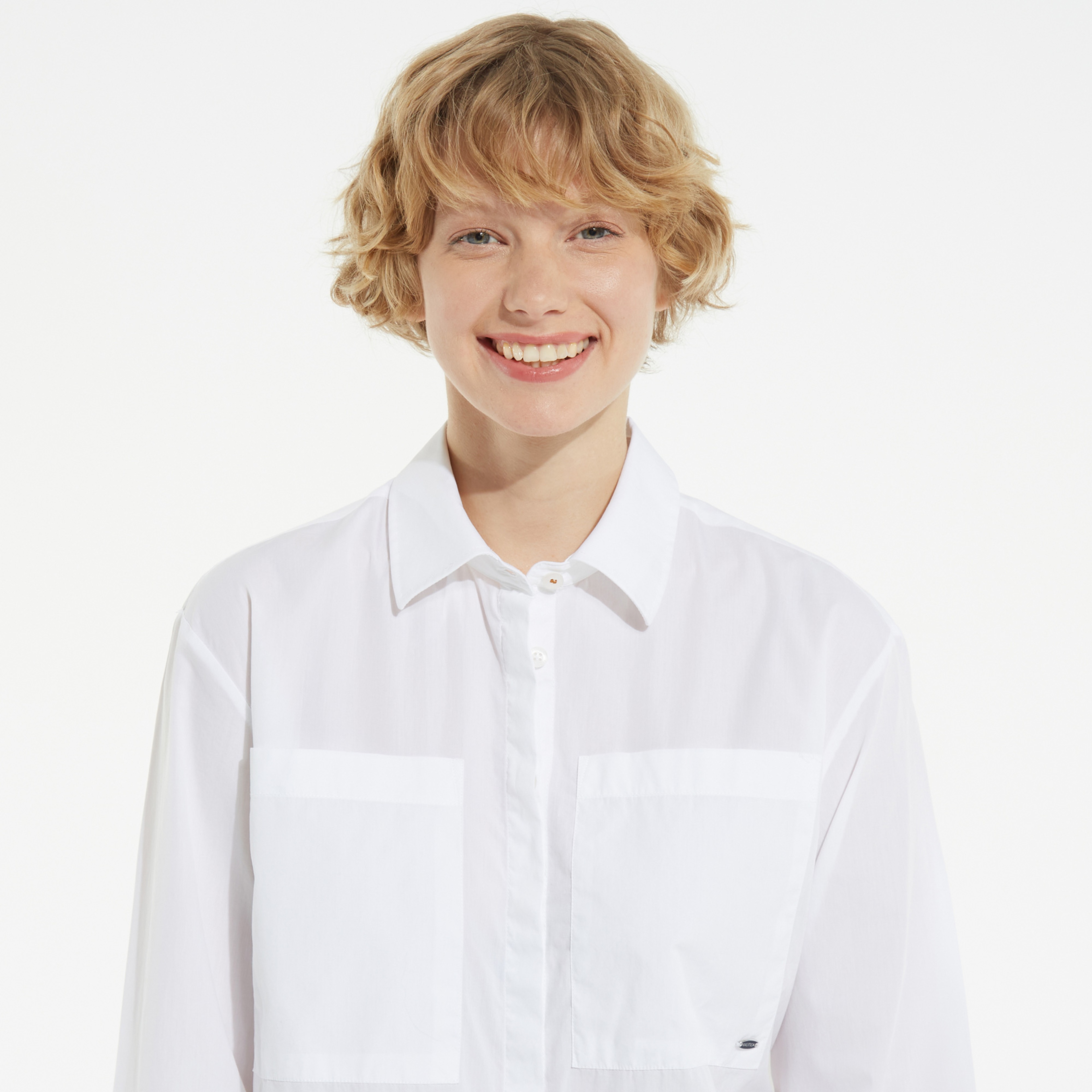 NAUTICA KADIN BEYAZ UZUN KOLLU GÖMLEK