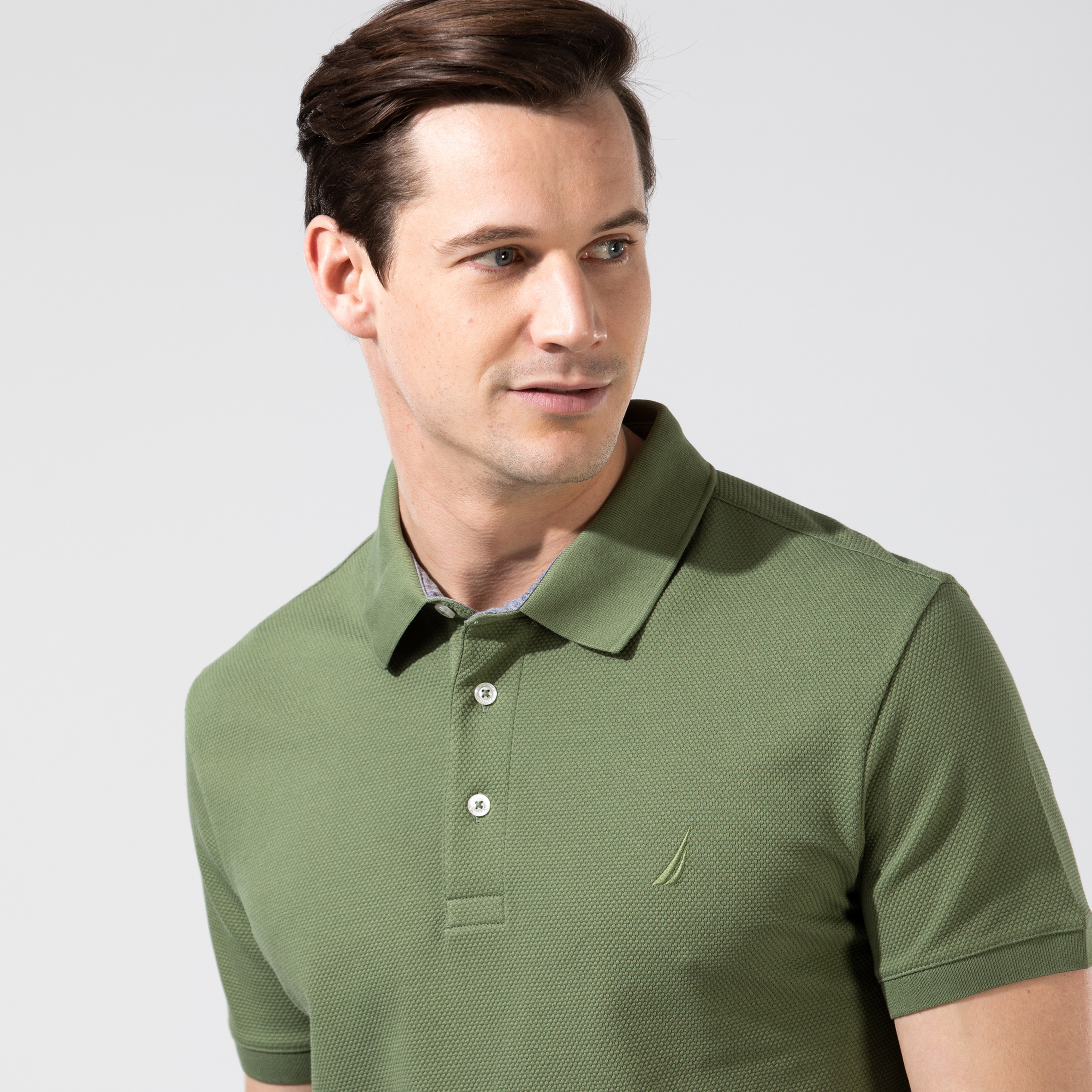 Nautica Erkek Yeşil Slim Fit Kısa Kollu Polo