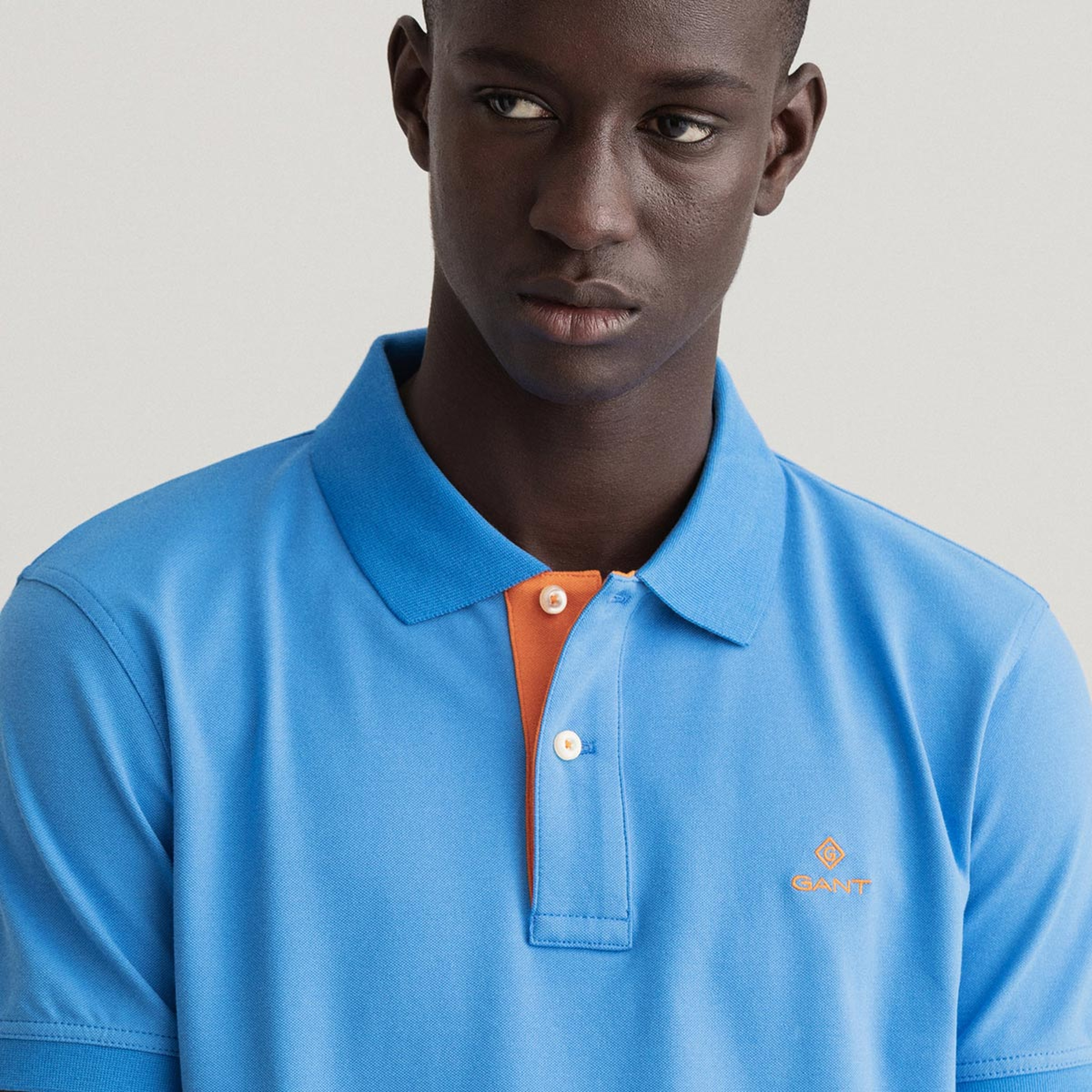 GANT Erkek Mavi Slim Fit Polo