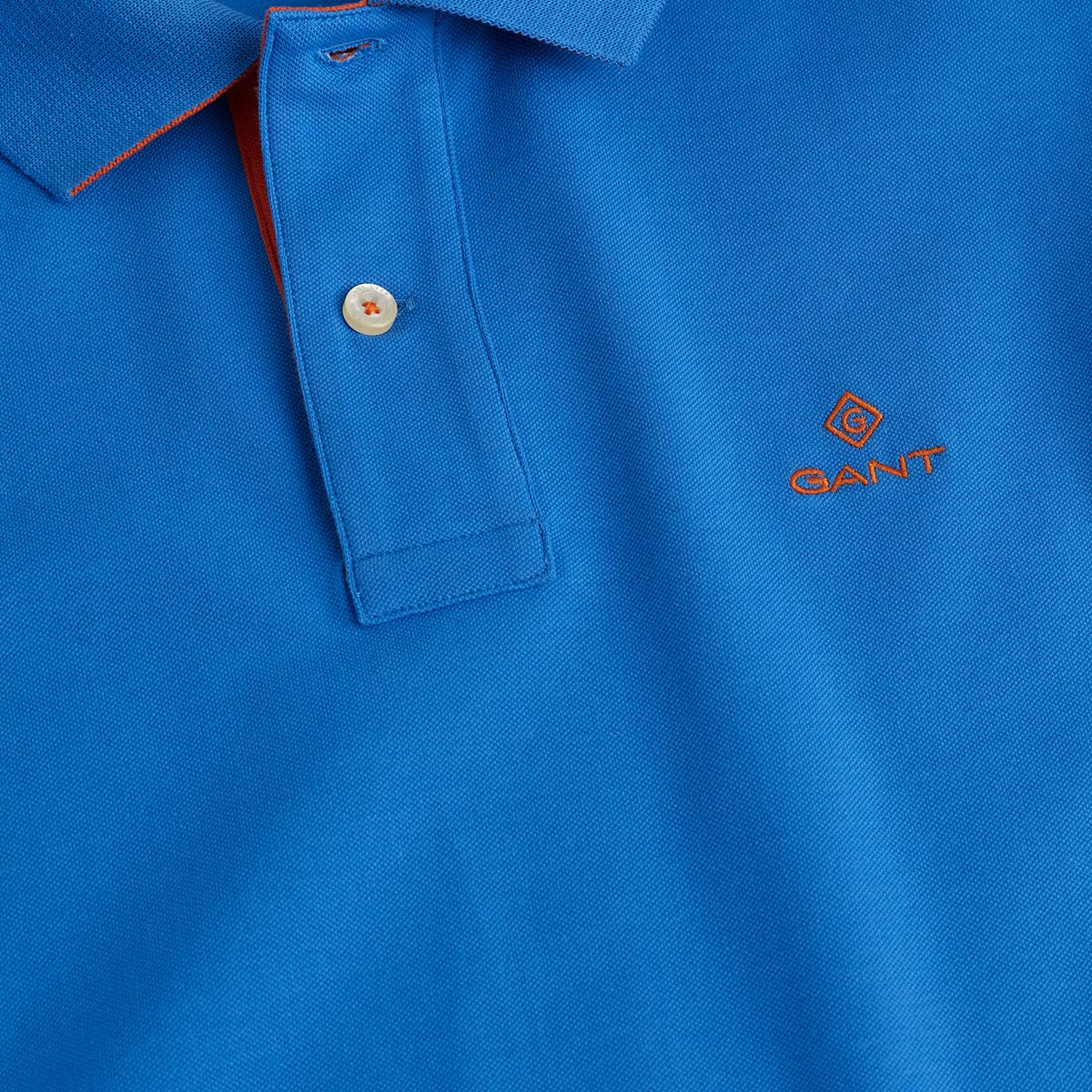 GANT Erkek Mavi Slim Fit Polo