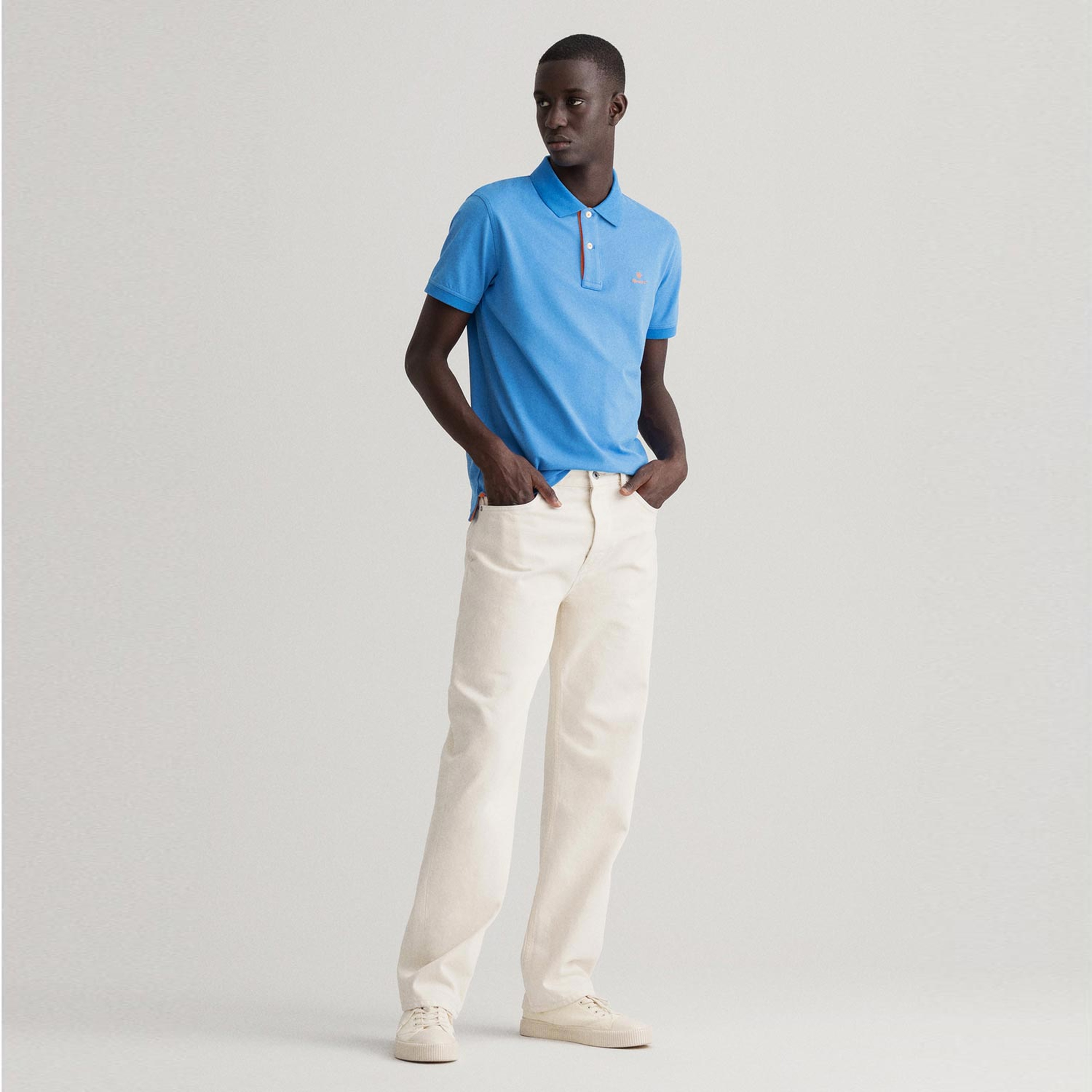 GANT Erkek Mavi Slim Fit Polo
