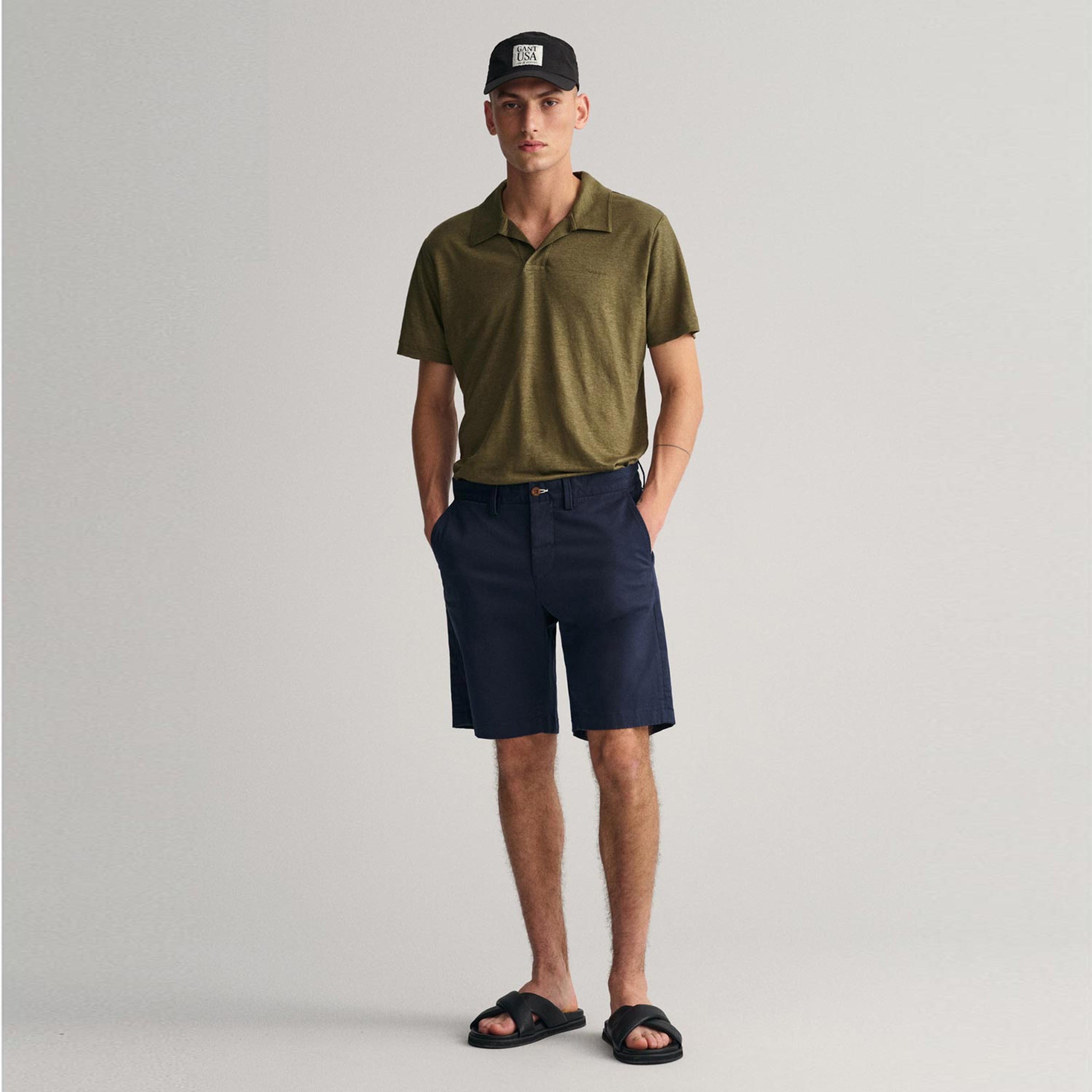 GANT Erkek Lacivert Slim Fit Şort