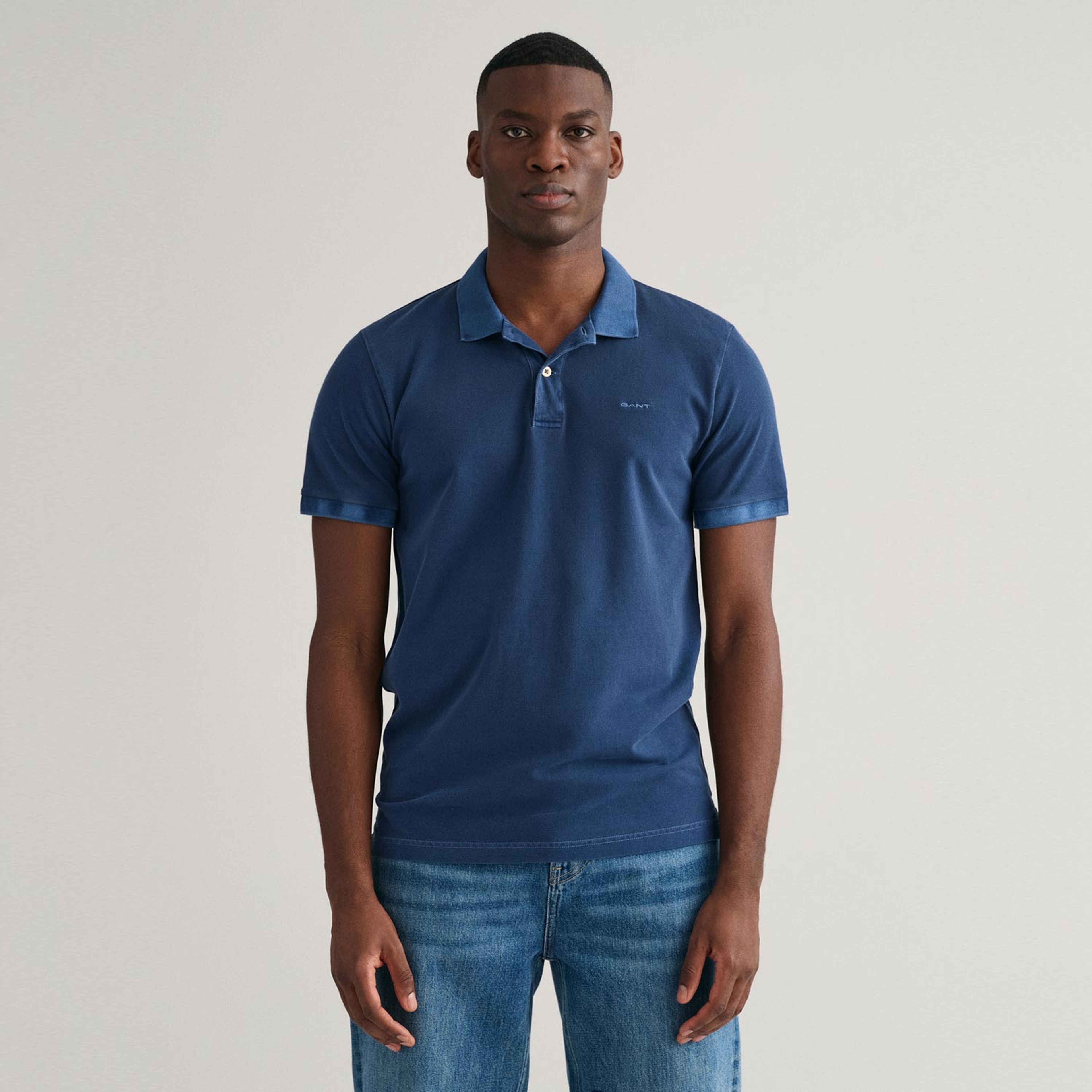 GANT Erkek Mavi Regular Fit Polo