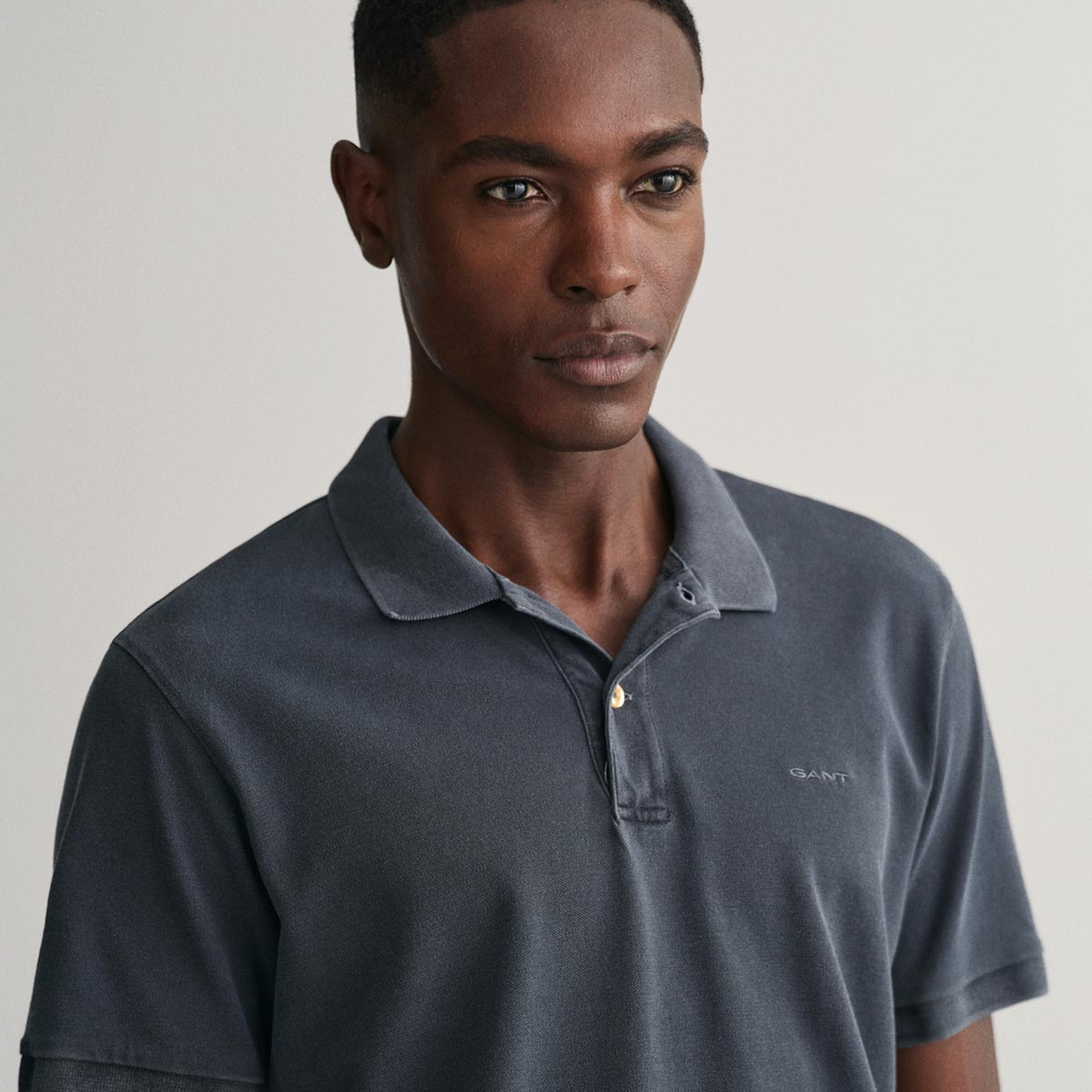 GANT Erkek Siyah Regular Fit Logolu Polo
