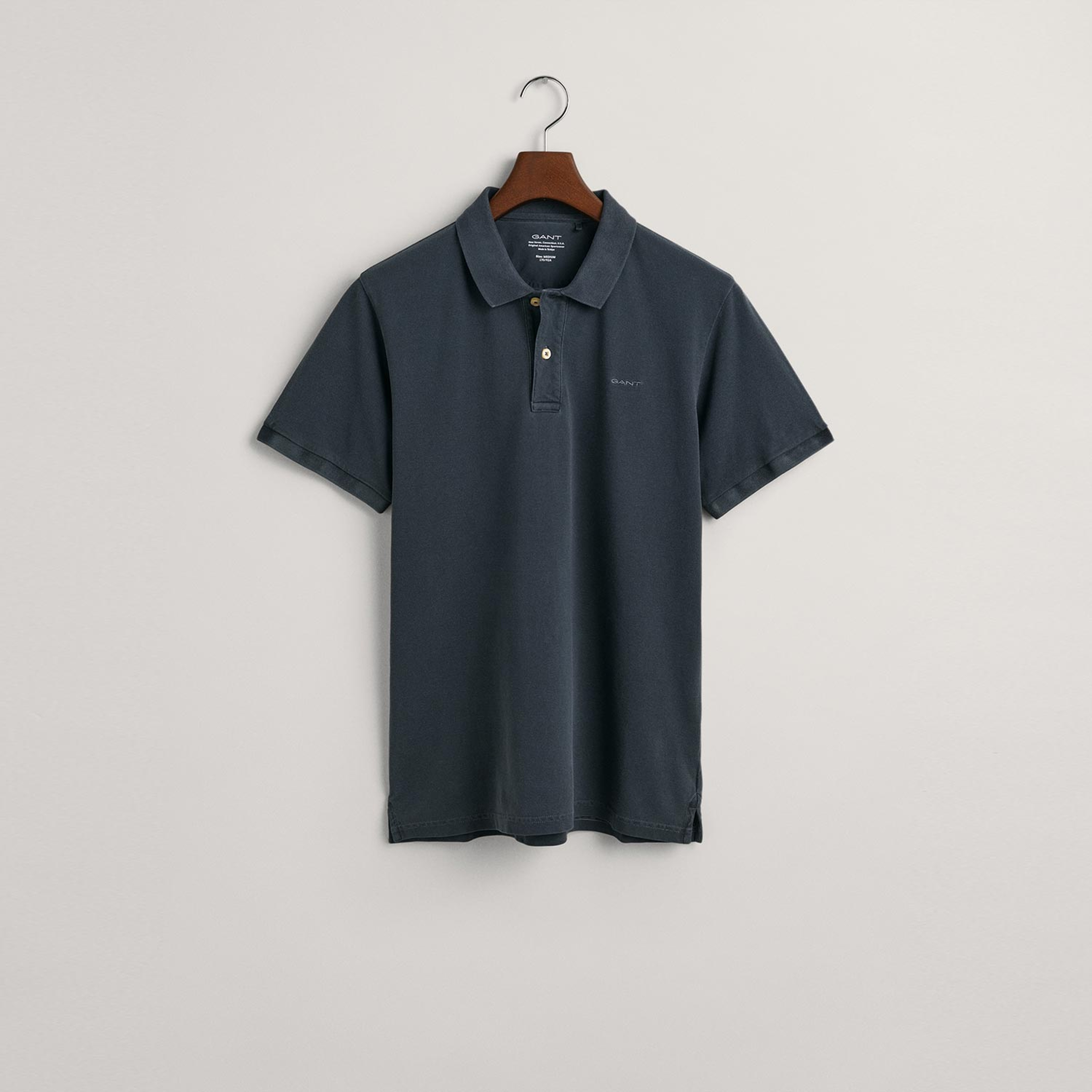 GANT Erkek Siyah Regular Fit Logolu Polo