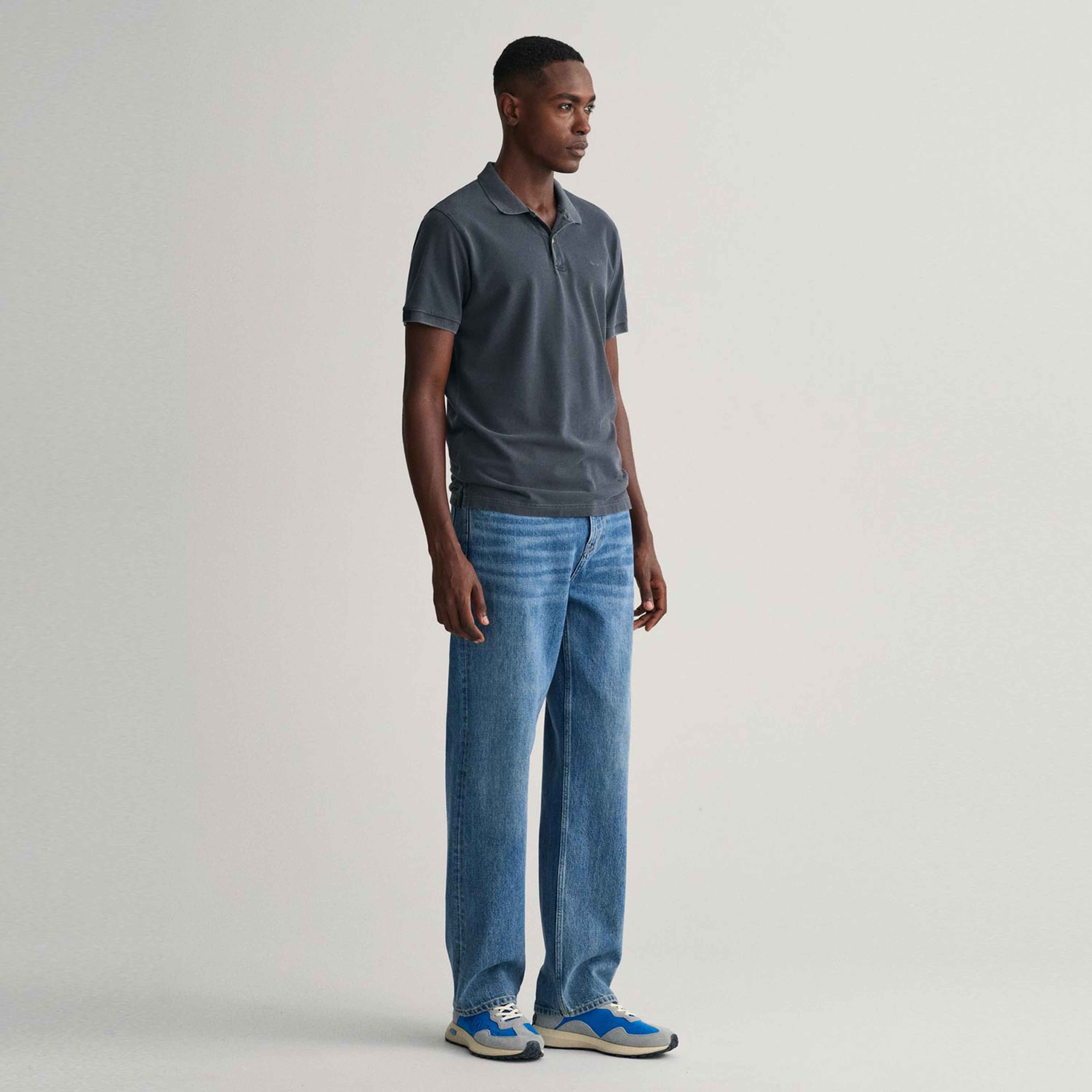 GANT Erkek Siyah Regular Fit Logolu Polo