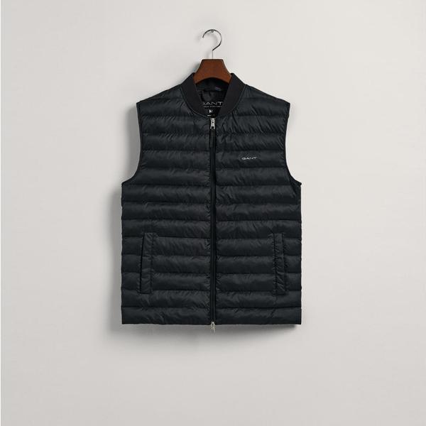 GANT Erkek Siyah Hakim Yaka Kapitone Yelek