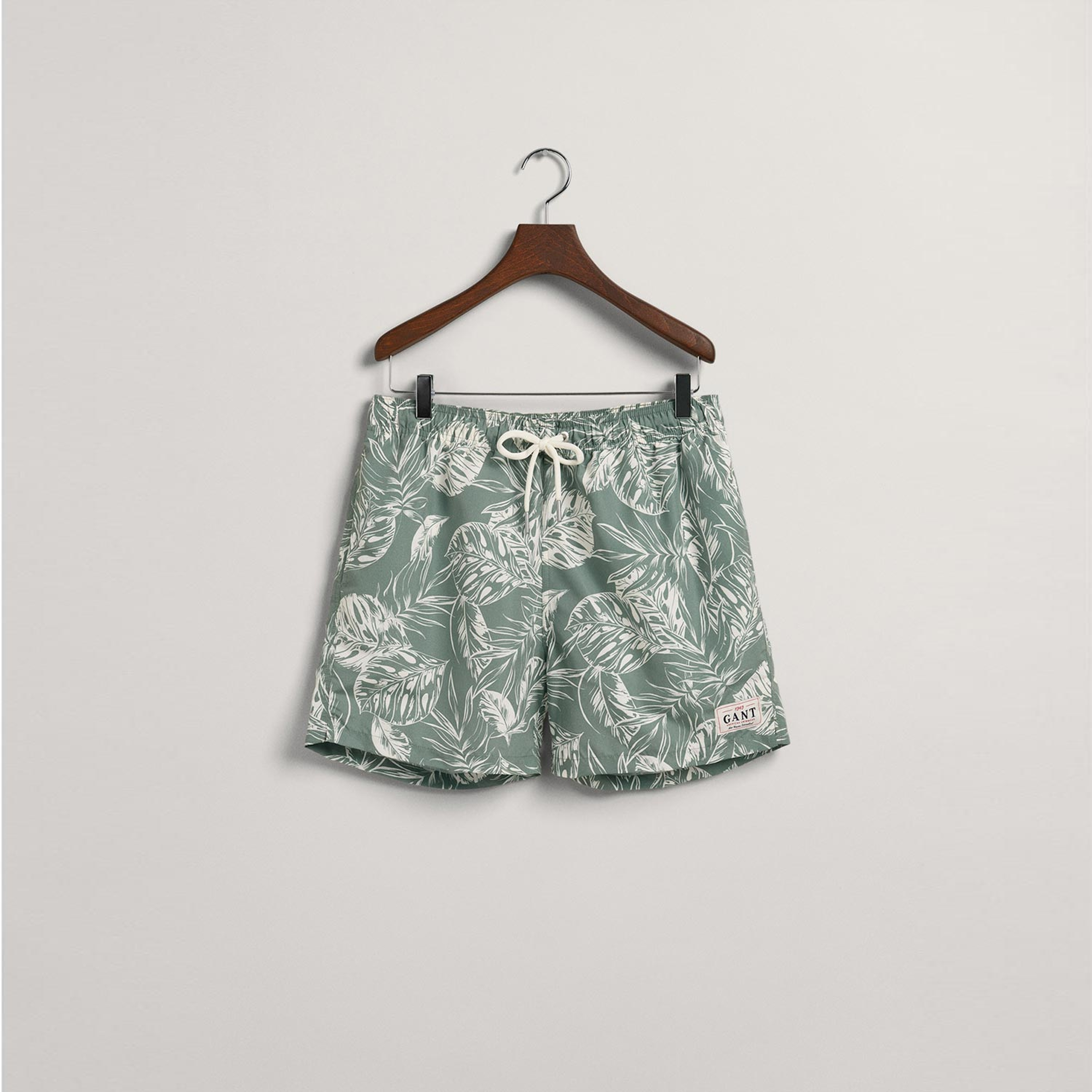 GANT Erkek Yeşil Classic Fit Desenli Mayo Şort