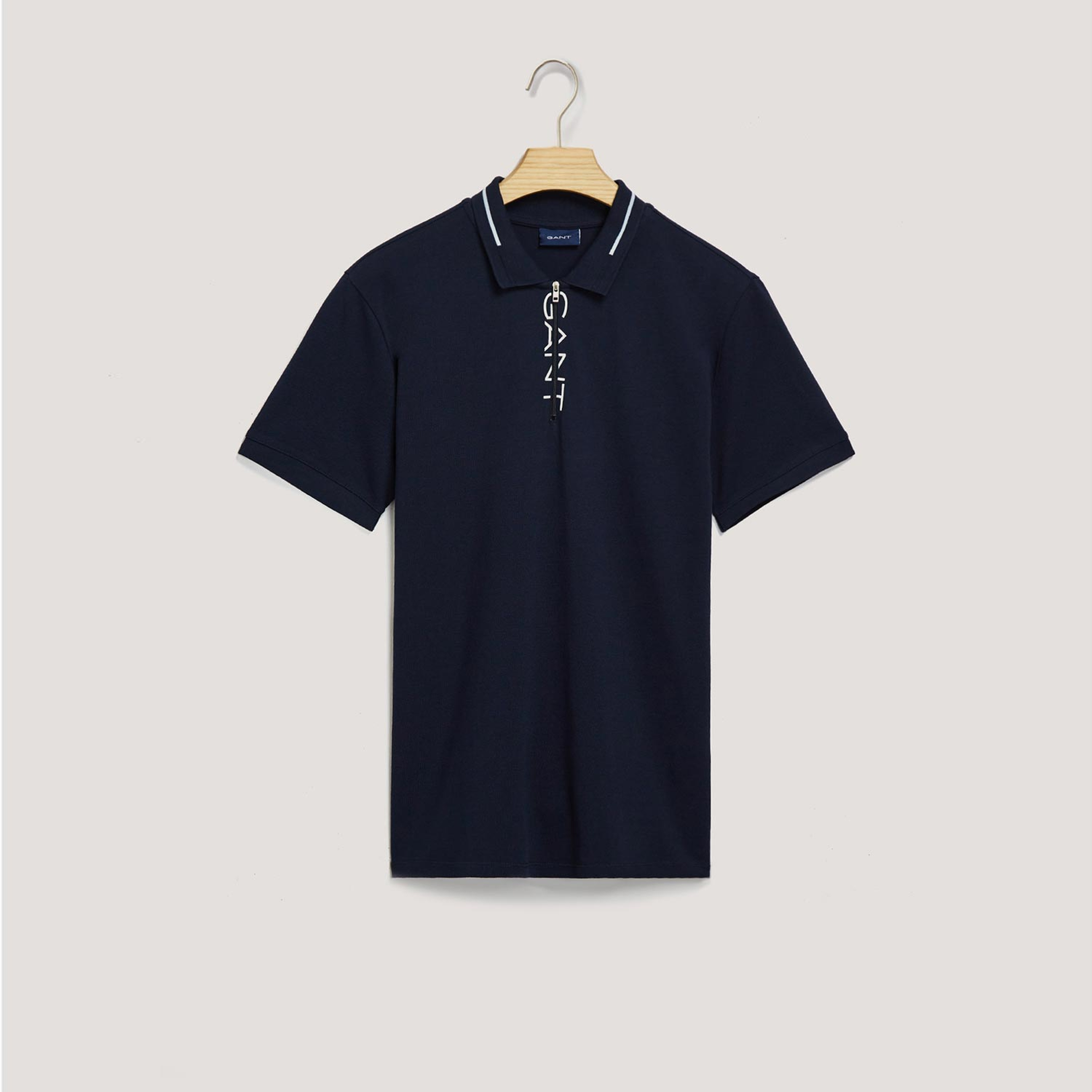 GANT Erkek Lacivert Regular Fit Yarım Fermuarlı Polo
