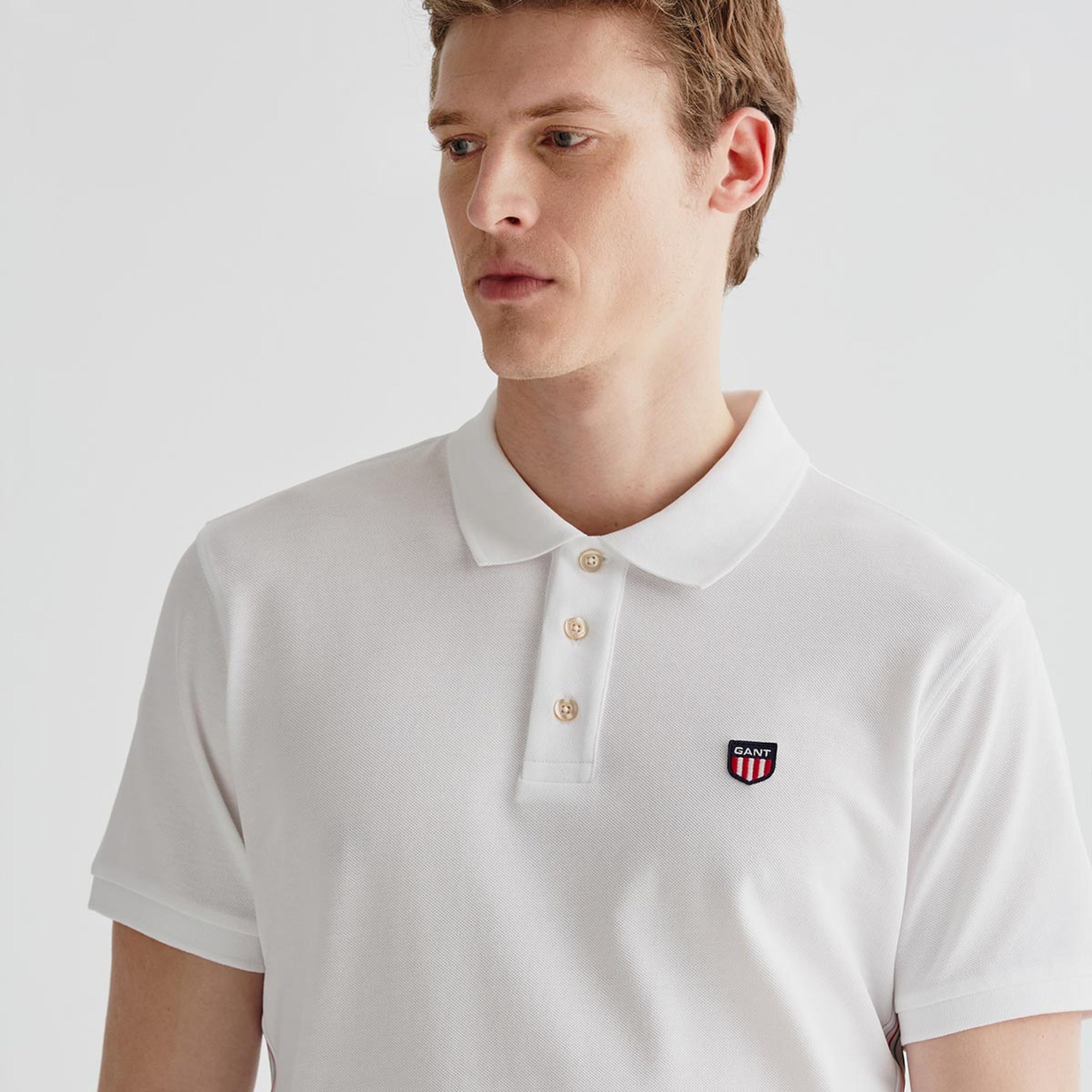 GANT Erkek Beyaz Regular Fit Polo