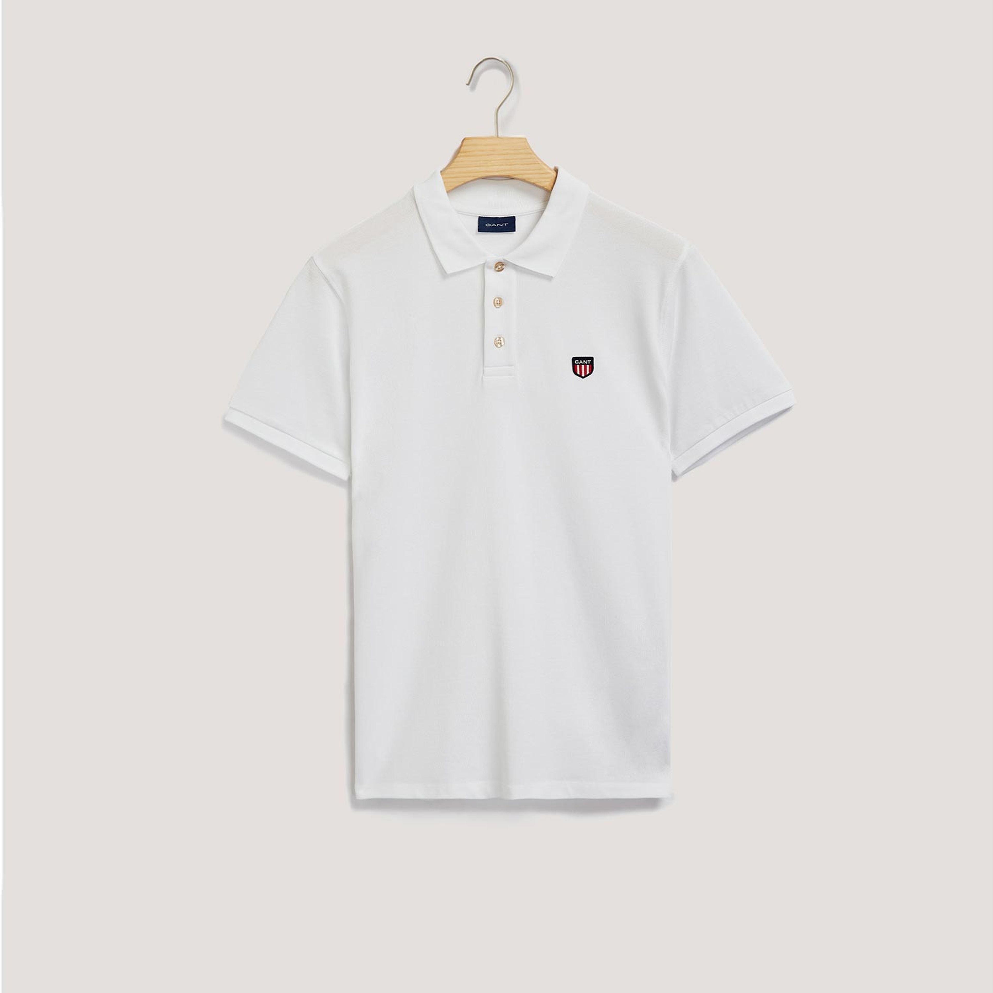 GANT Erkek Beyaz Regular Fit Polo