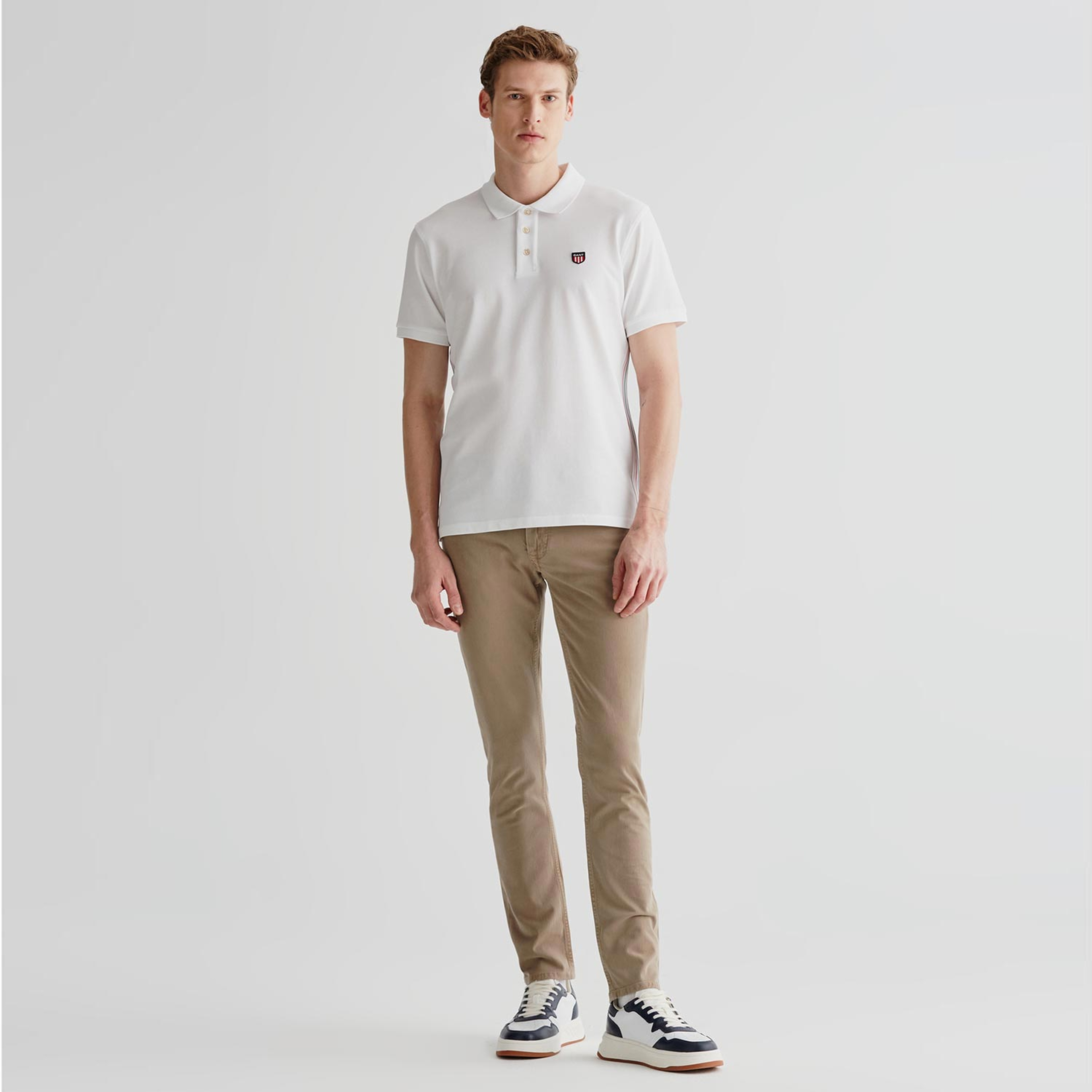GANT Erkek Beyaz Regular Fit Polo