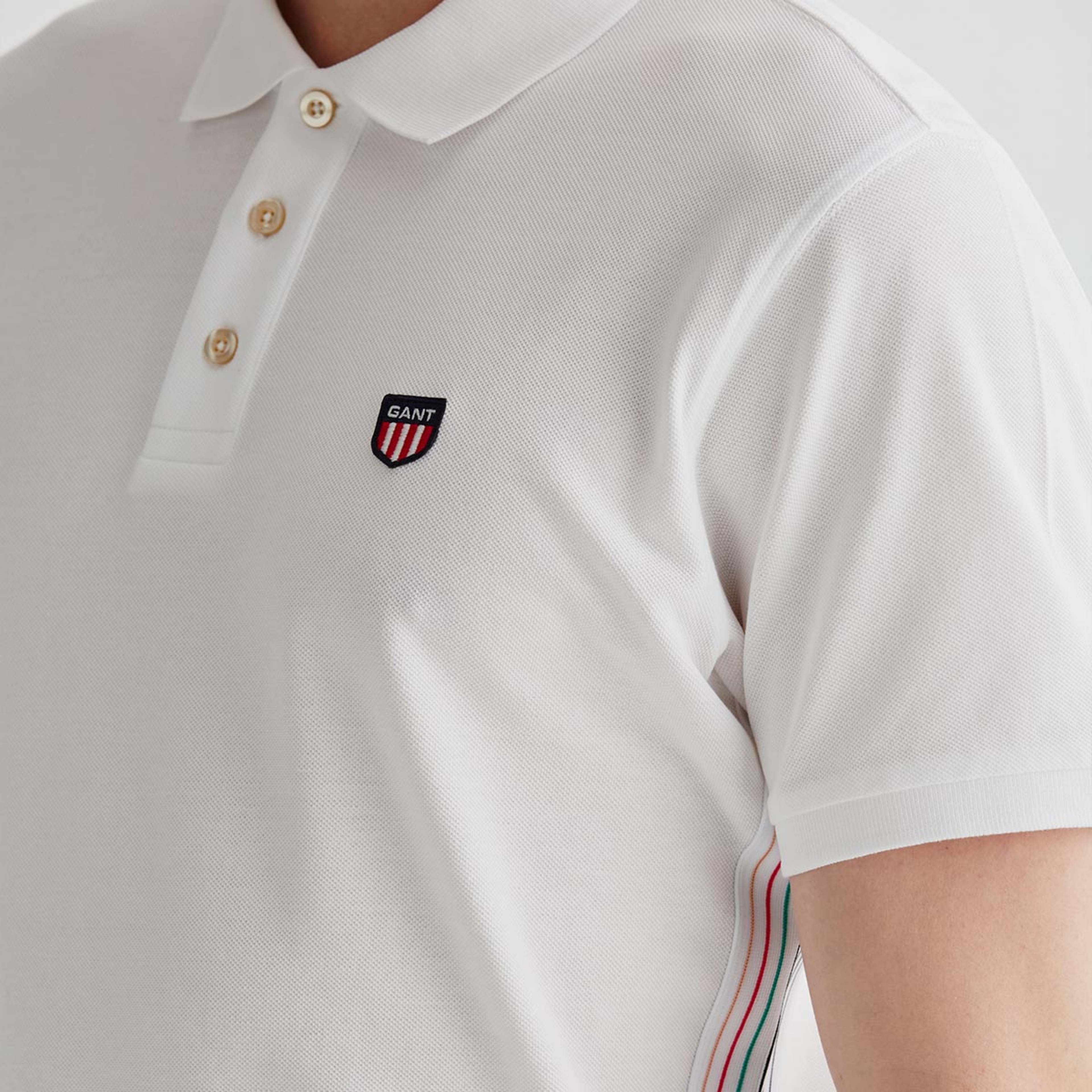 GANT Erkek Beyaz Regular Fit Polo
