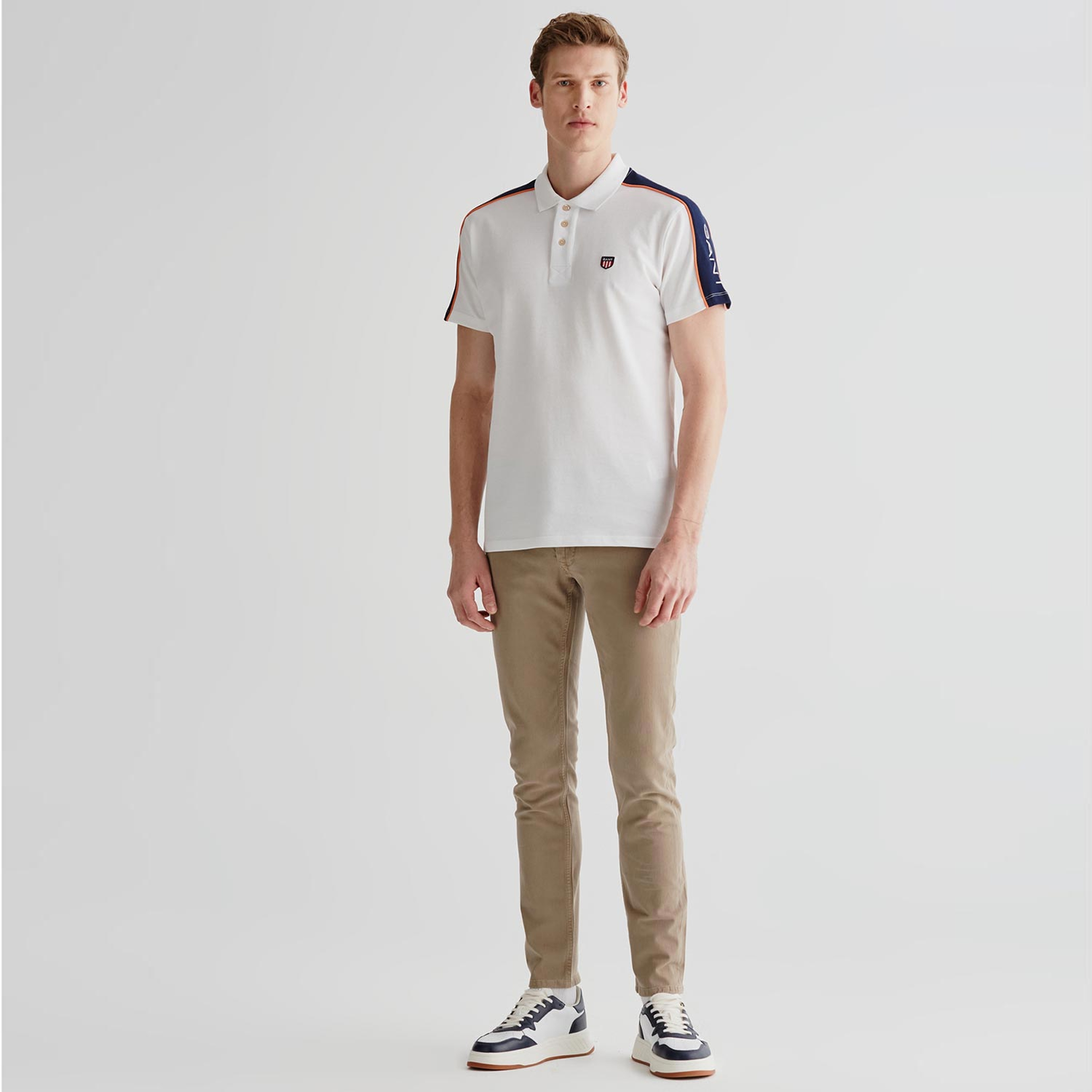 GANT Erkek Beyaz Regular Fit Polo