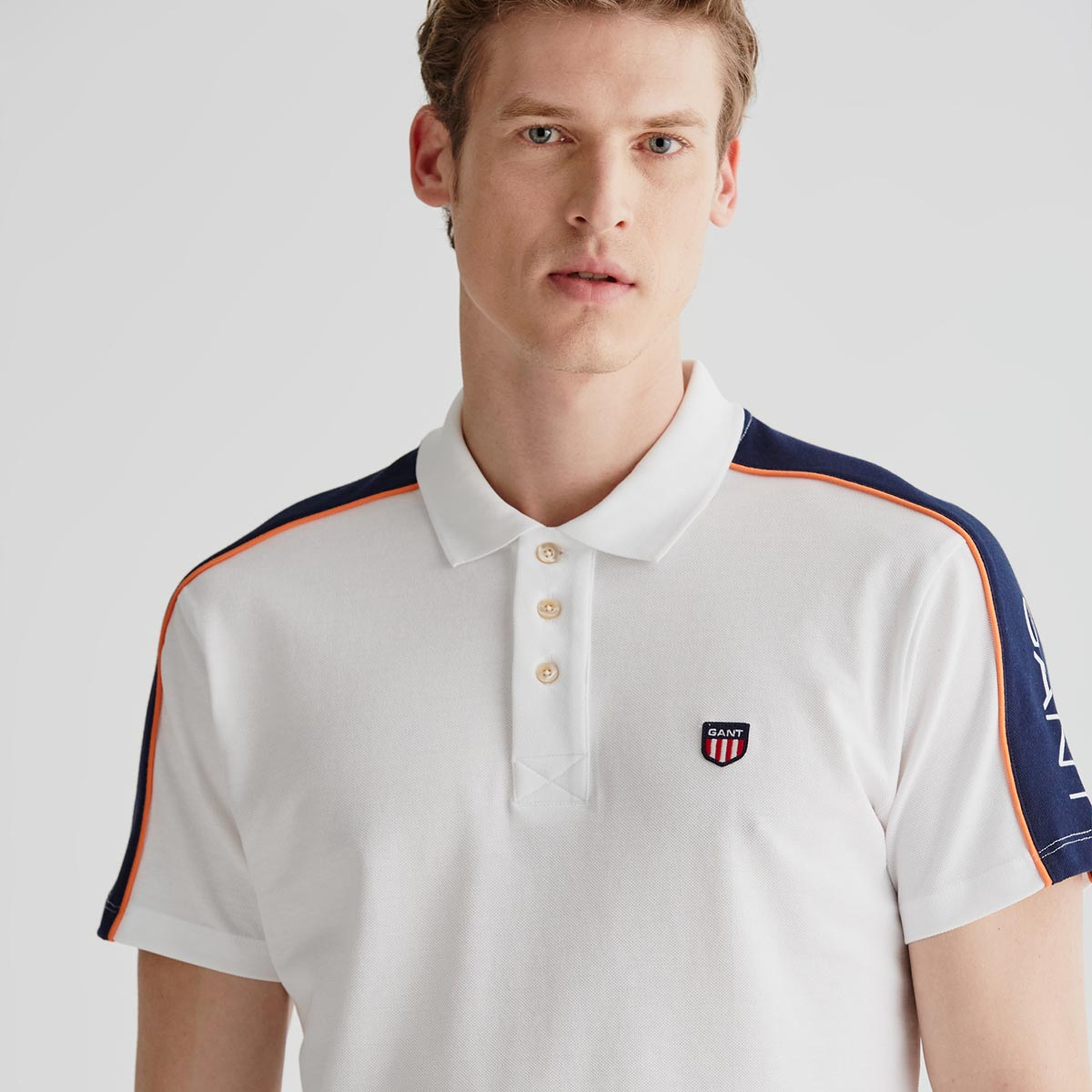 GANT Erkek Beyaz Regular Fit Polo