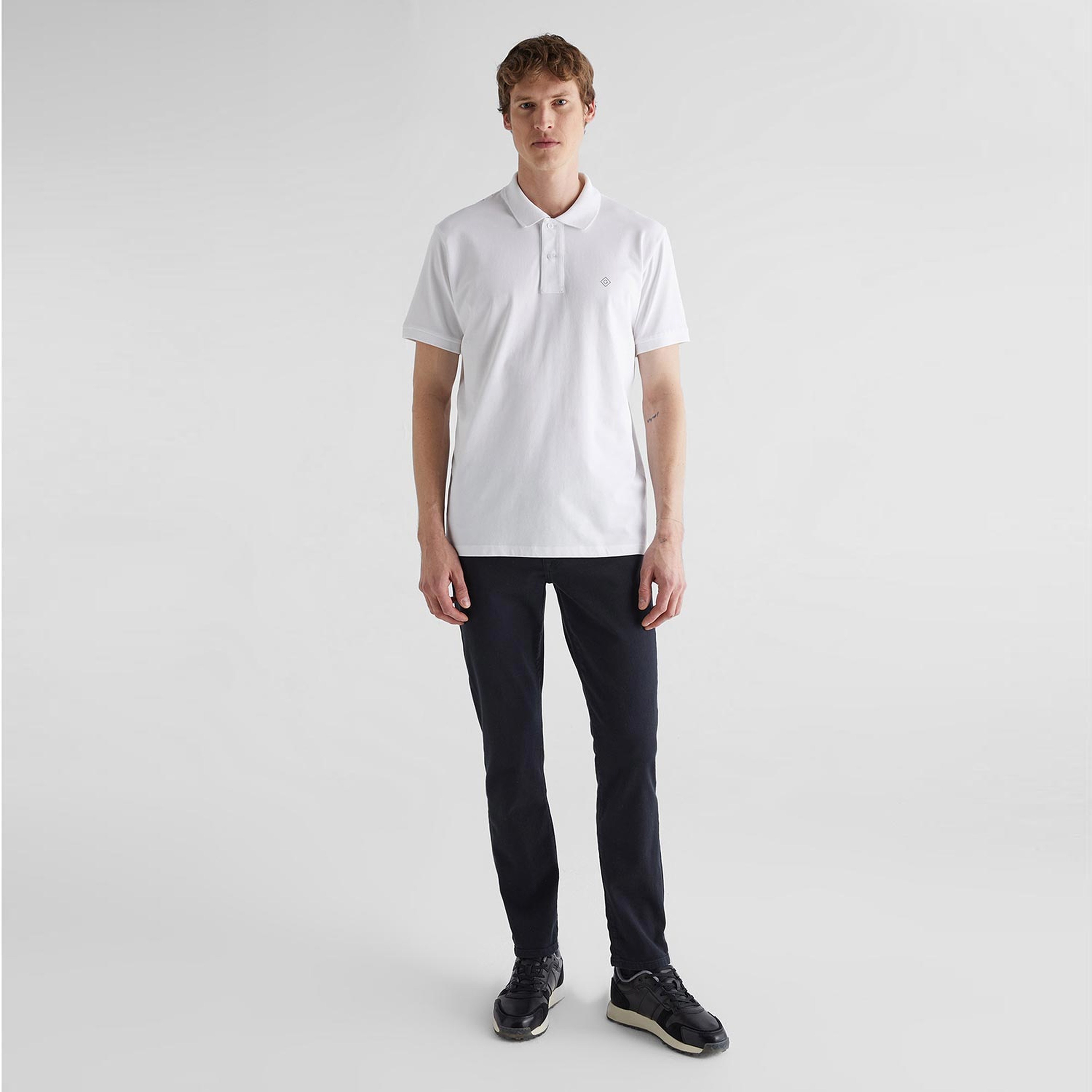GANT Erkek Beyaz Regular Fit Polo