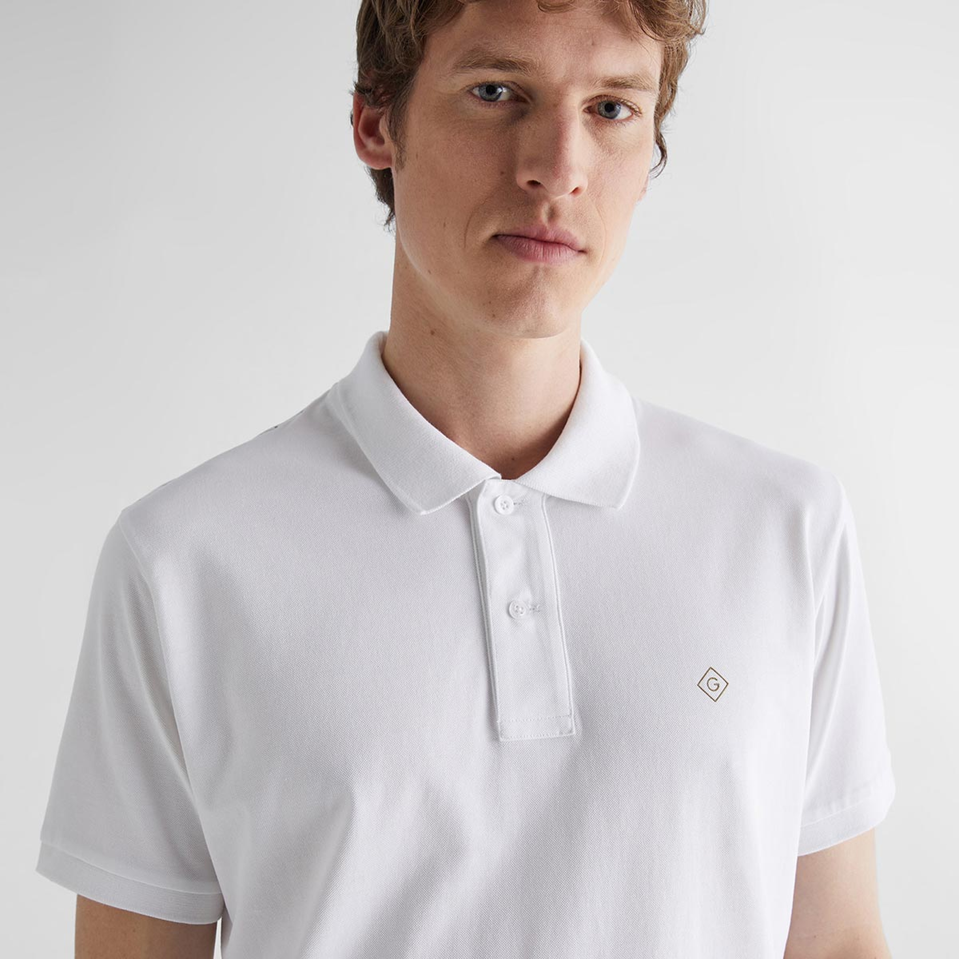 GANT Erkek Beyaz Regular Fit Polo