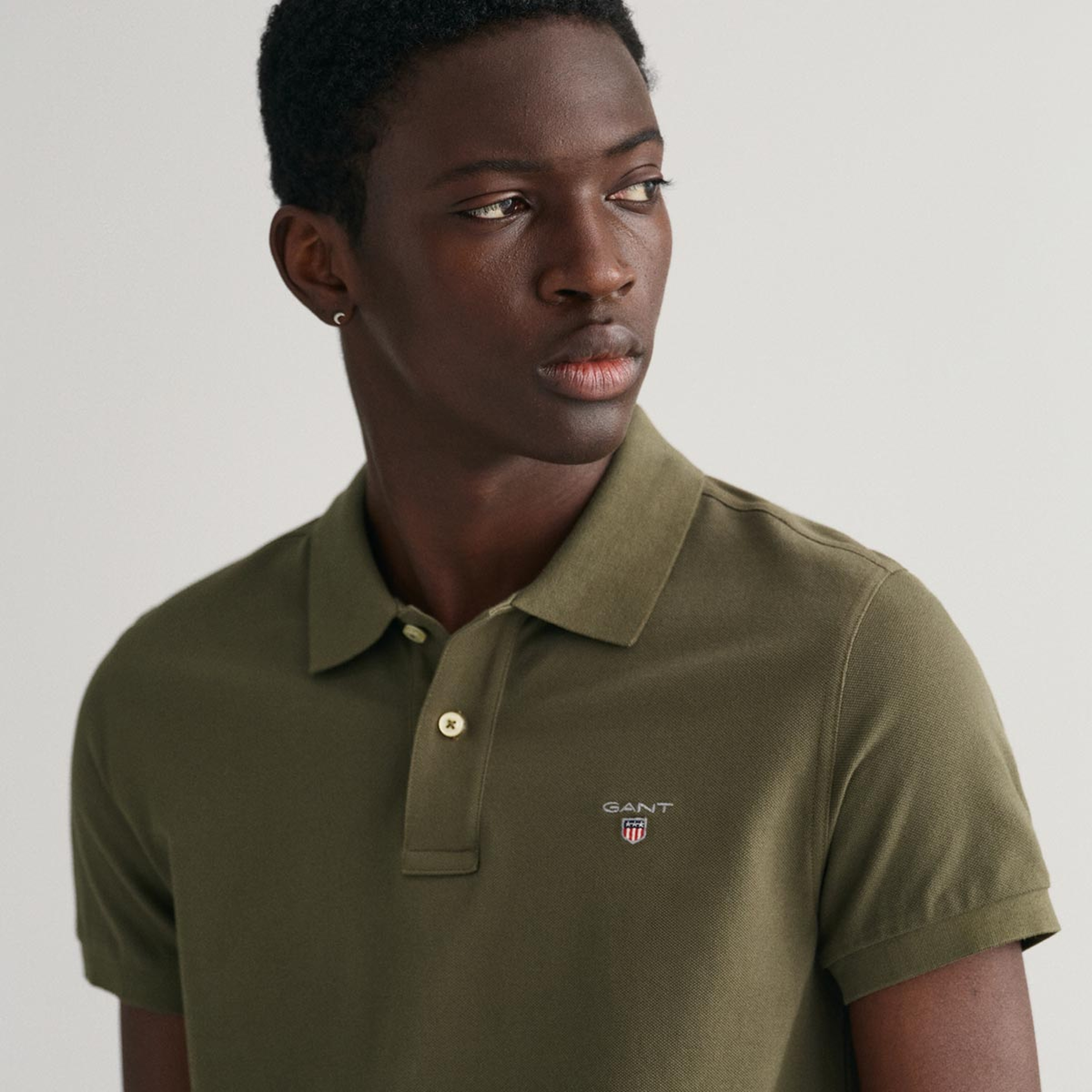GANT Erkek Yeşil Slim Fit Polo