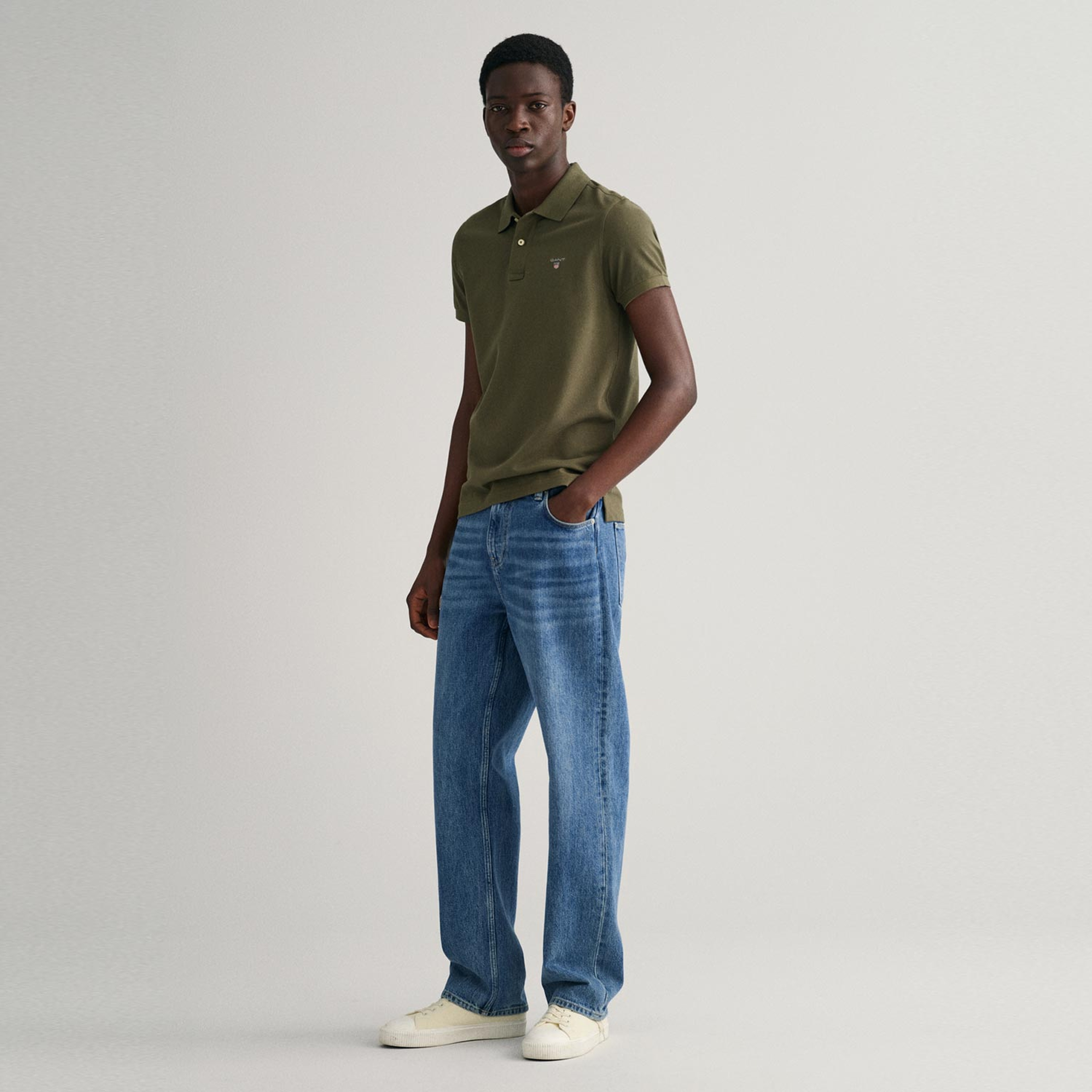 GANT Erkek Yeşil Slim Fit Polo