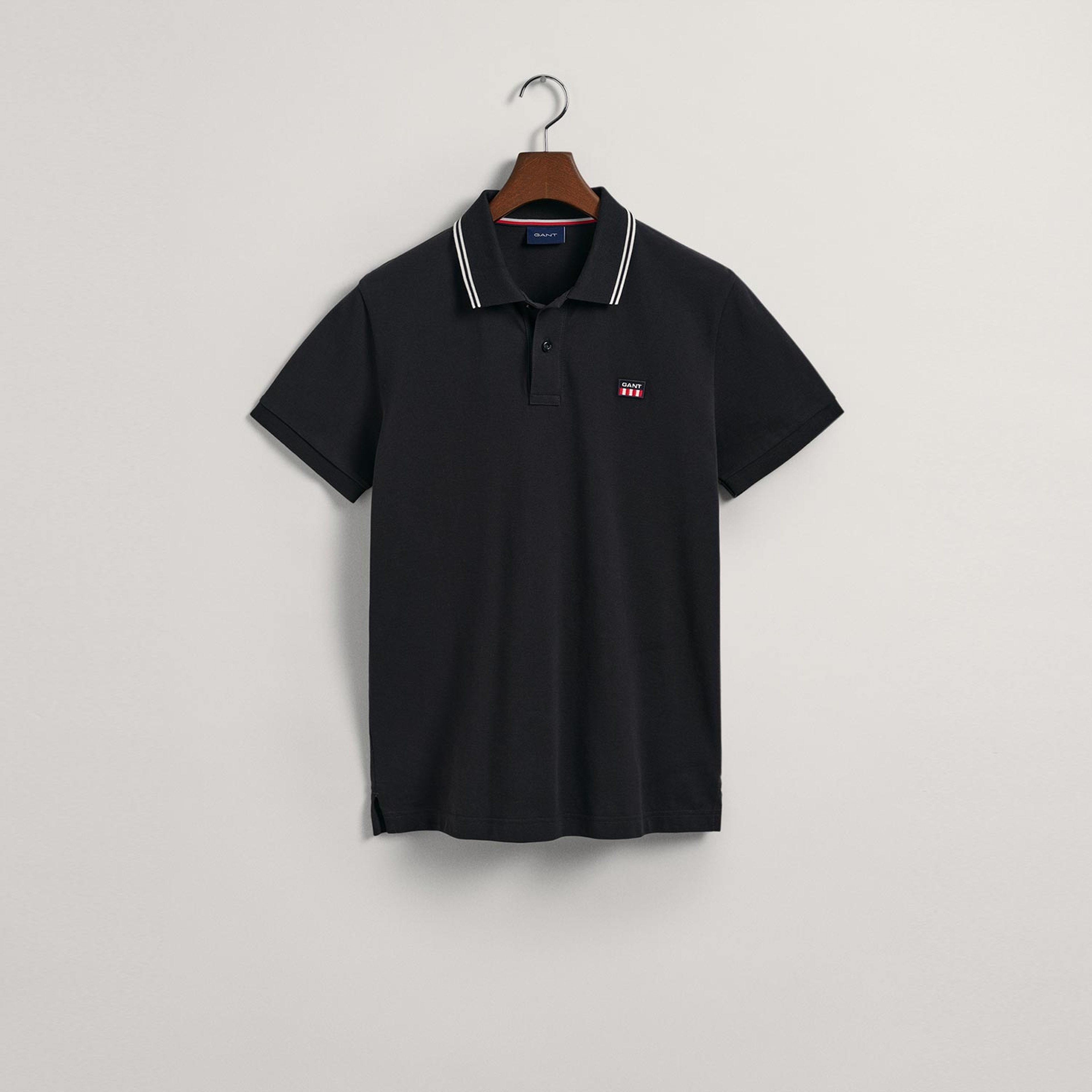GANT Erkek Siyah Regular Fit Logolu Polo