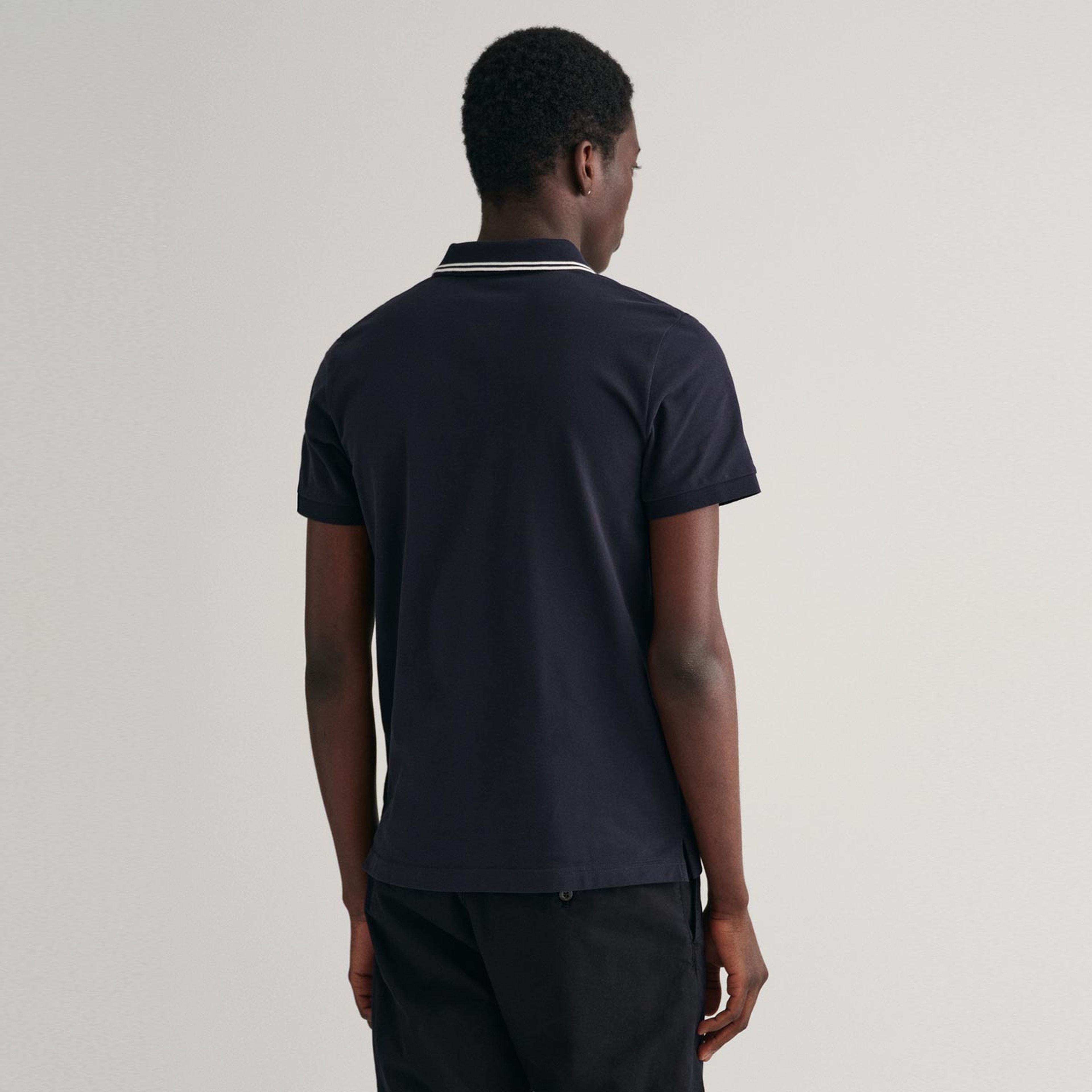 GANT Erkek Siyah Regular Fit Logolu Polo