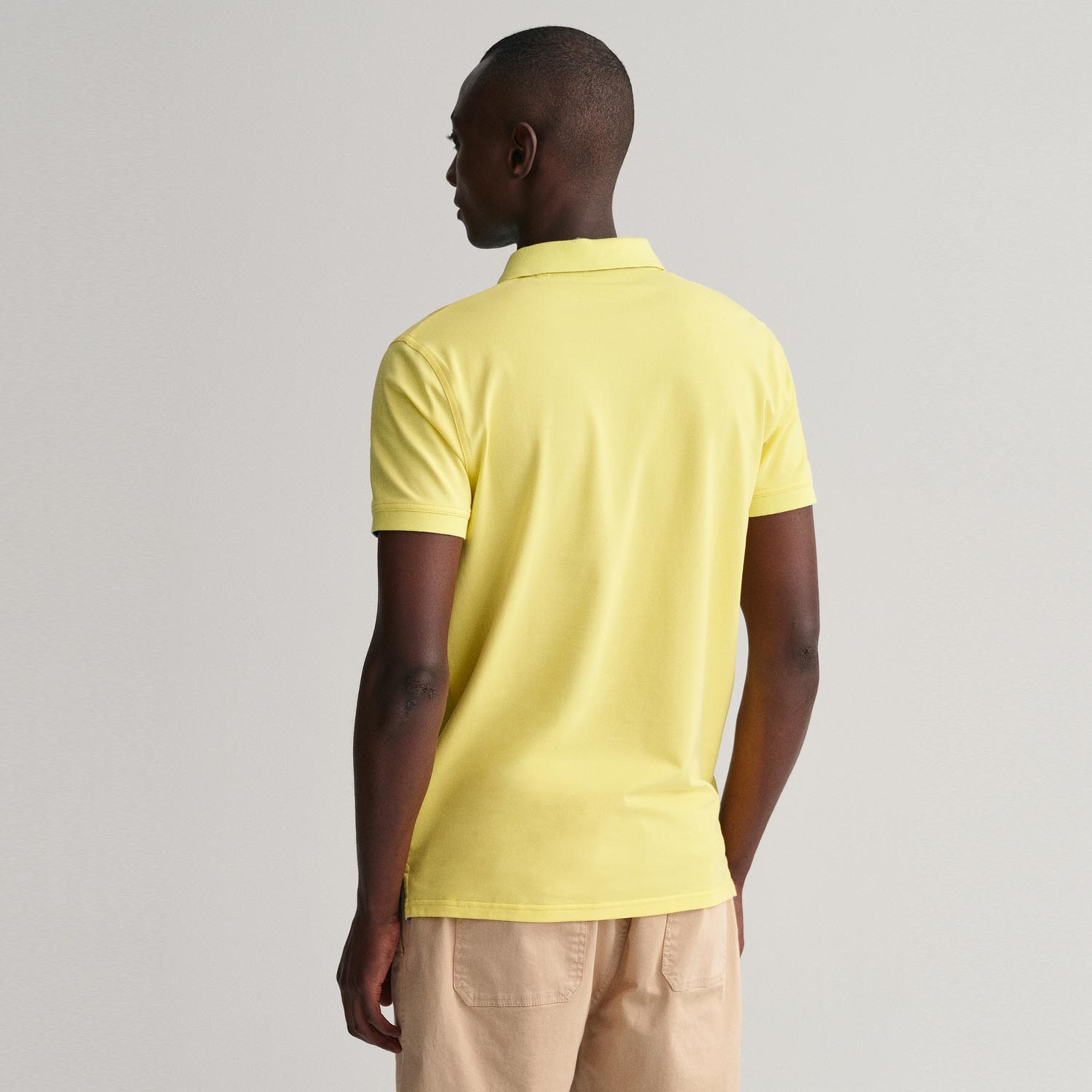 GANT Erkek Sarı Slim Fit Polo