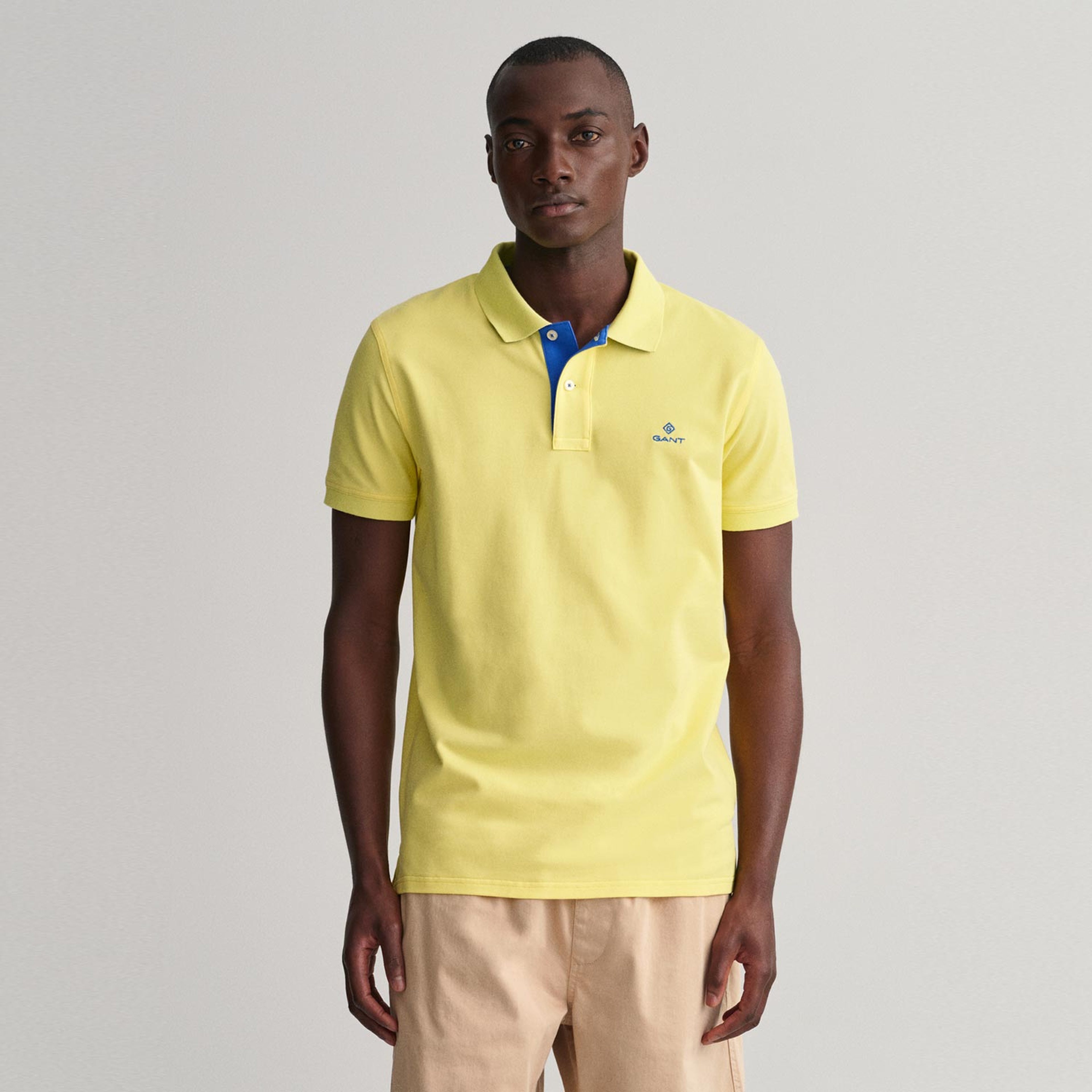 GANT Erkek Sarı Slim Fit Polo