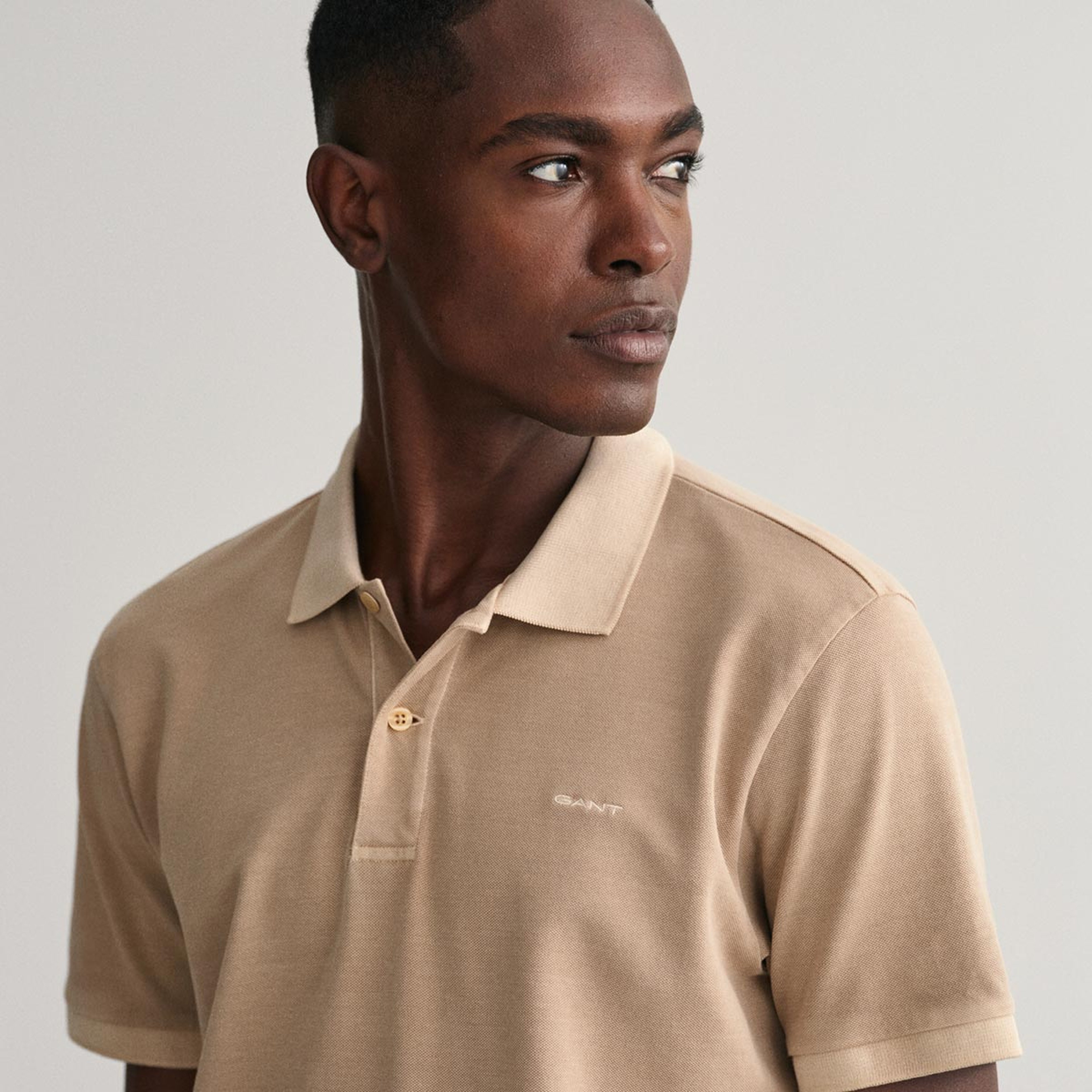 GANT Erkek Bej Regular Fit Logolu Polo