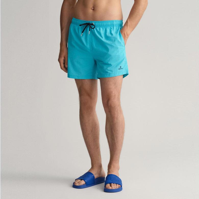 GANT Erkek Mavi Classic Fit Mayo Şort