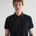 GANT Erkek Siyah Regular Fit Yarım Fermuarlı Polo