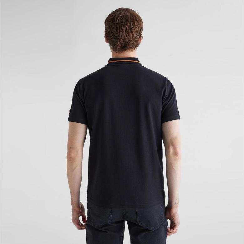 GANT Erkek Siyah Regular Fit Yarım Fermuarlı Polo
