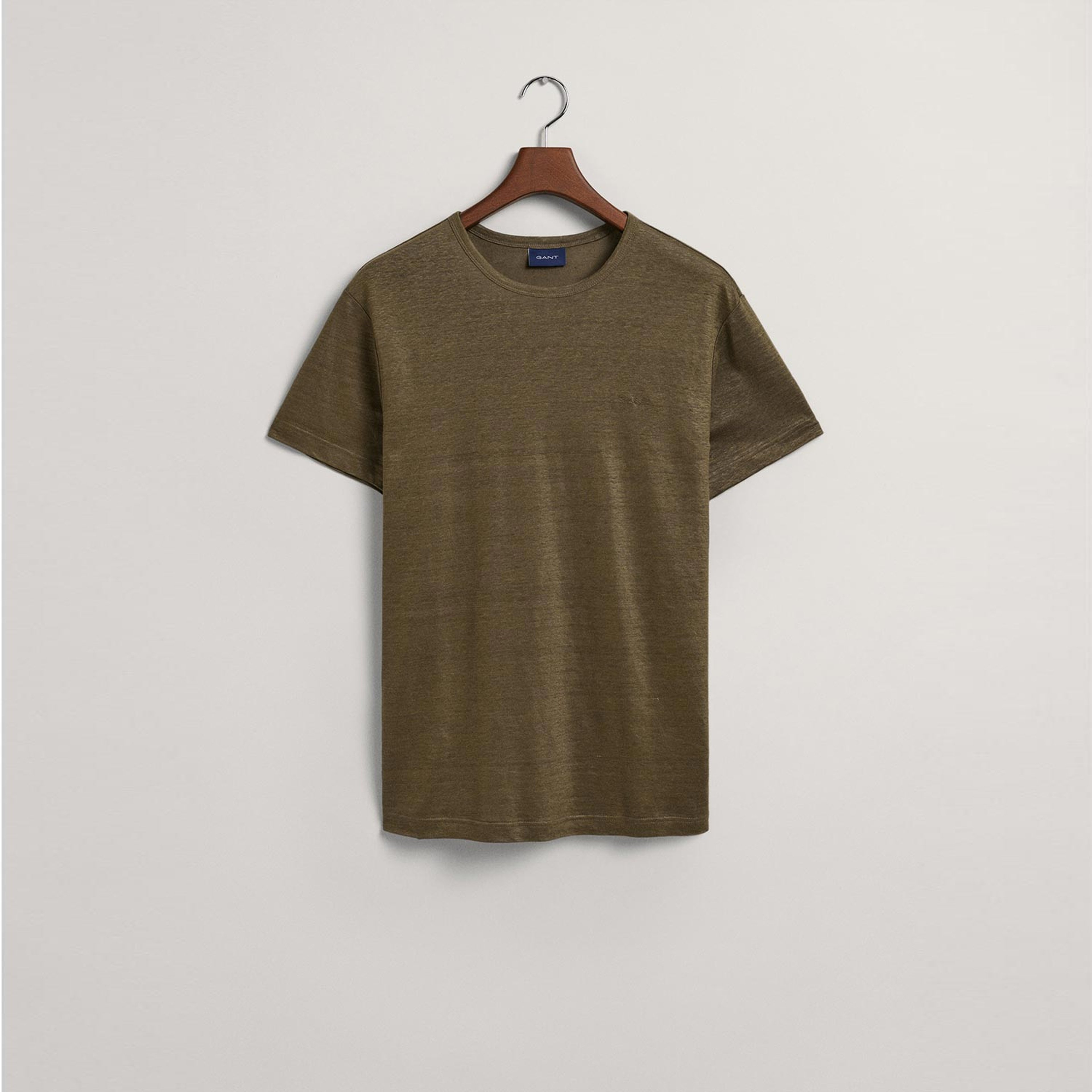 GANT Erkek Yeşil Regular Fit Bisiklet Yaka T-shirt