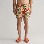 GANT Erkek Sarı Classic Fit Desenli Mayo Şort