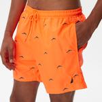 Nautica Erkek Turuncu Desenli Deniz Şortu