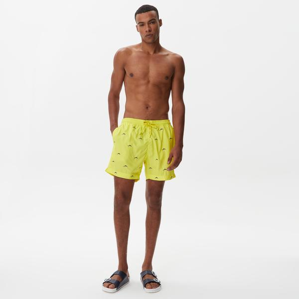 Nautica Erkek Sarı Desenli Deniz Şortu