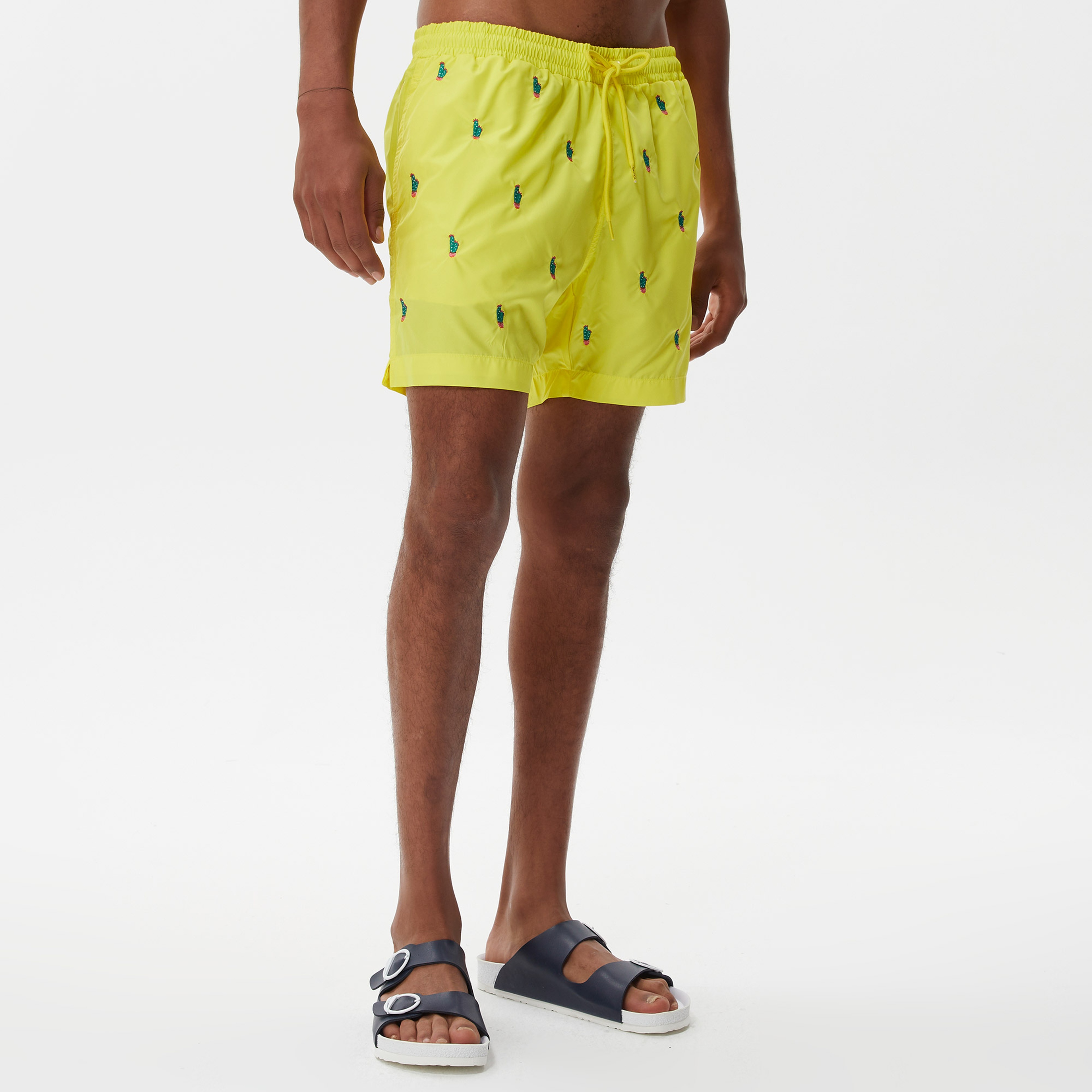 Nautica Erkek Sarı Desenli Deniz Şortu