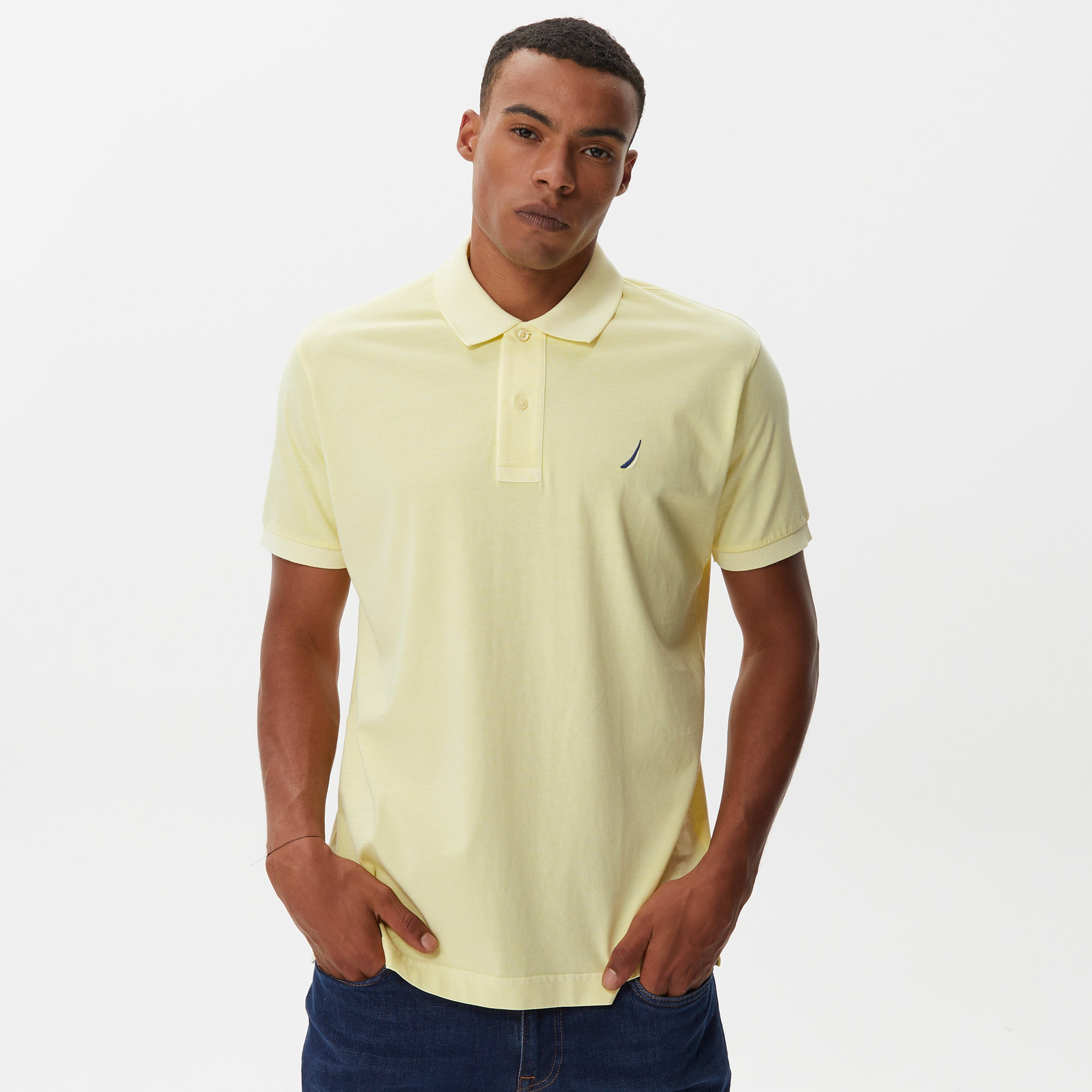 Nautica Erkek Sarı Classic Fit Kısa Kollu Polo