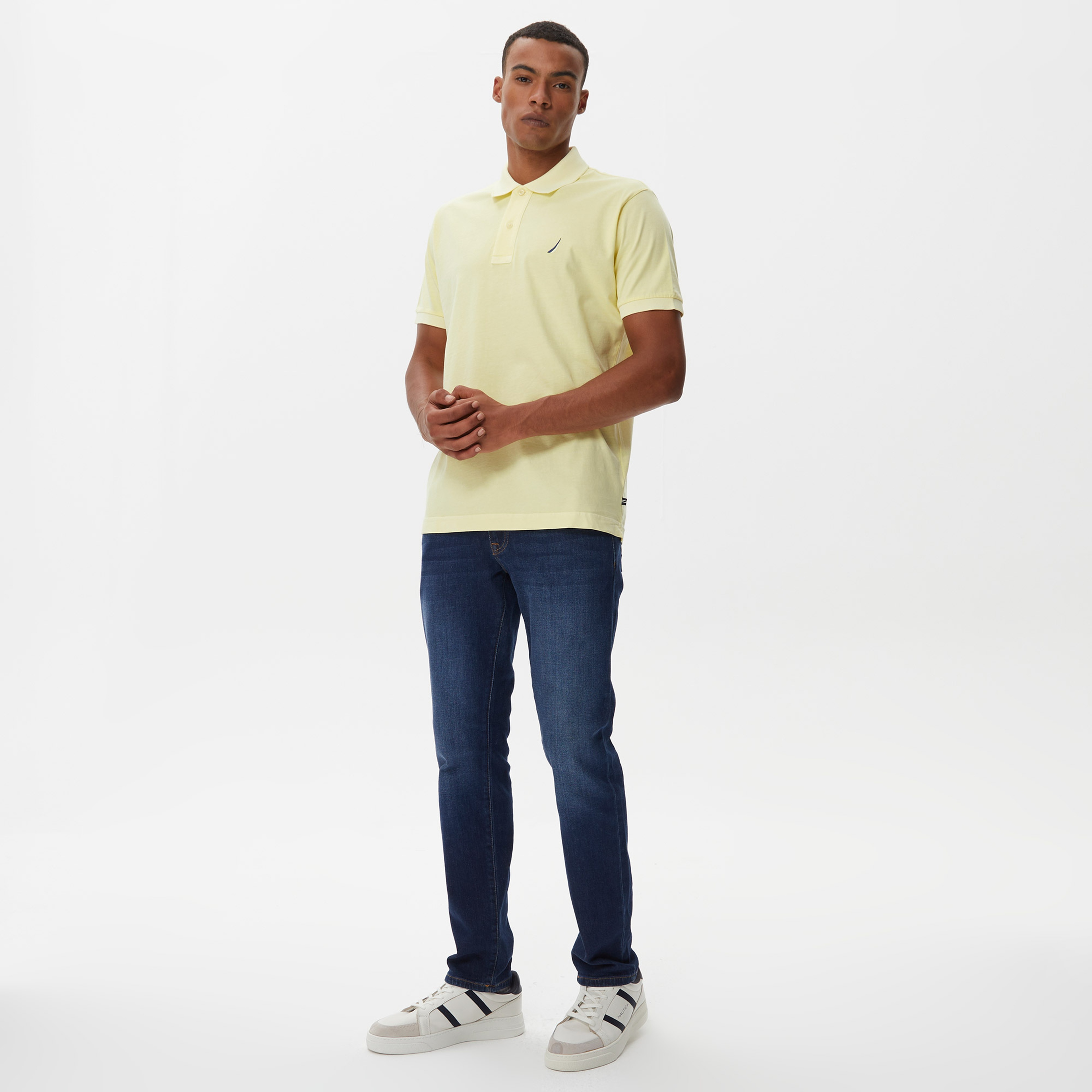 Nautica Erkek Sarı Classic Fit Kısa Kollu Polo