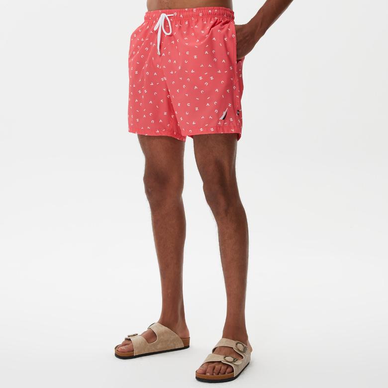 Nautica Erkek Pembe Baskılı Deniz Şortu