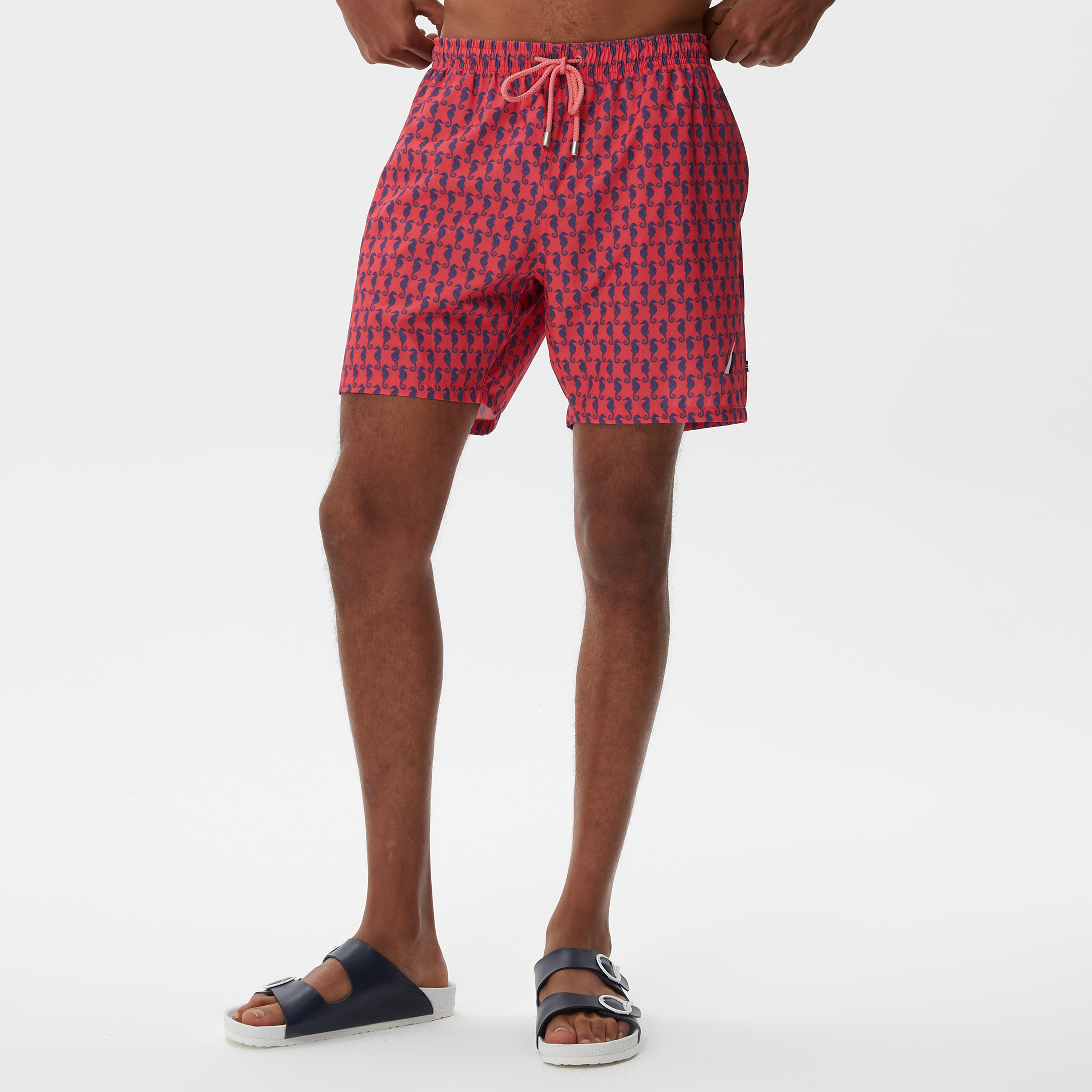 Nautica Erkek Pembe Baskılı Deniz Şortu