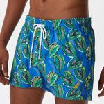 Nautica Erkek Mavi Baskılı Deniz Şortu