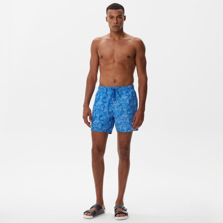 Nautica Erkek Mavi Baskılı Deniz Şortu