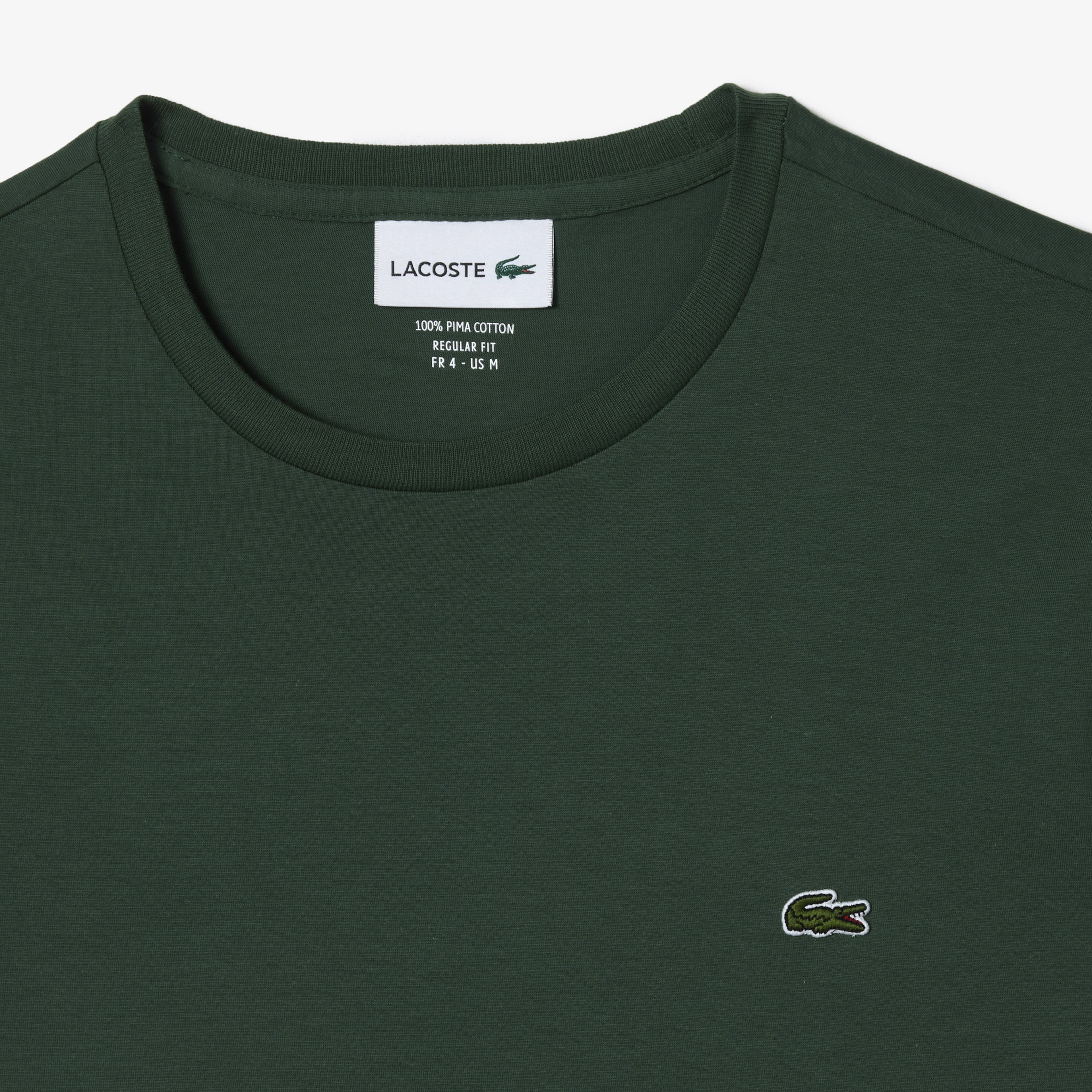 Lacoste Erkek Regular Fit Bisiklet Yaka Yeşil T-Shirt