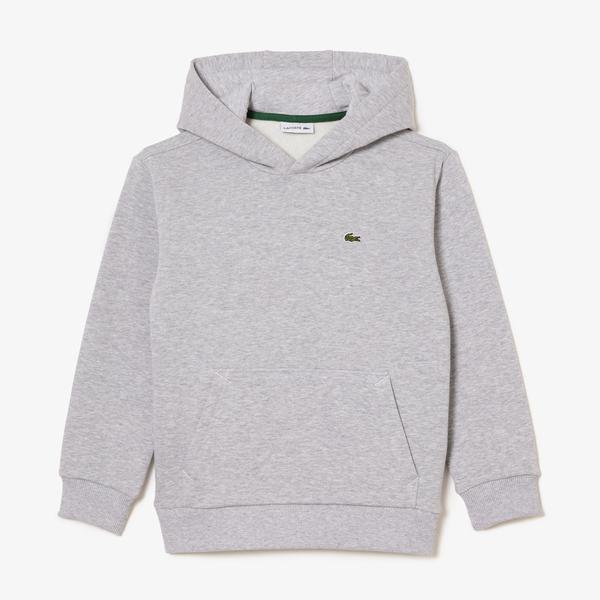 Lacoste Çocuk Kapüşonlu Gri Sweatshirt