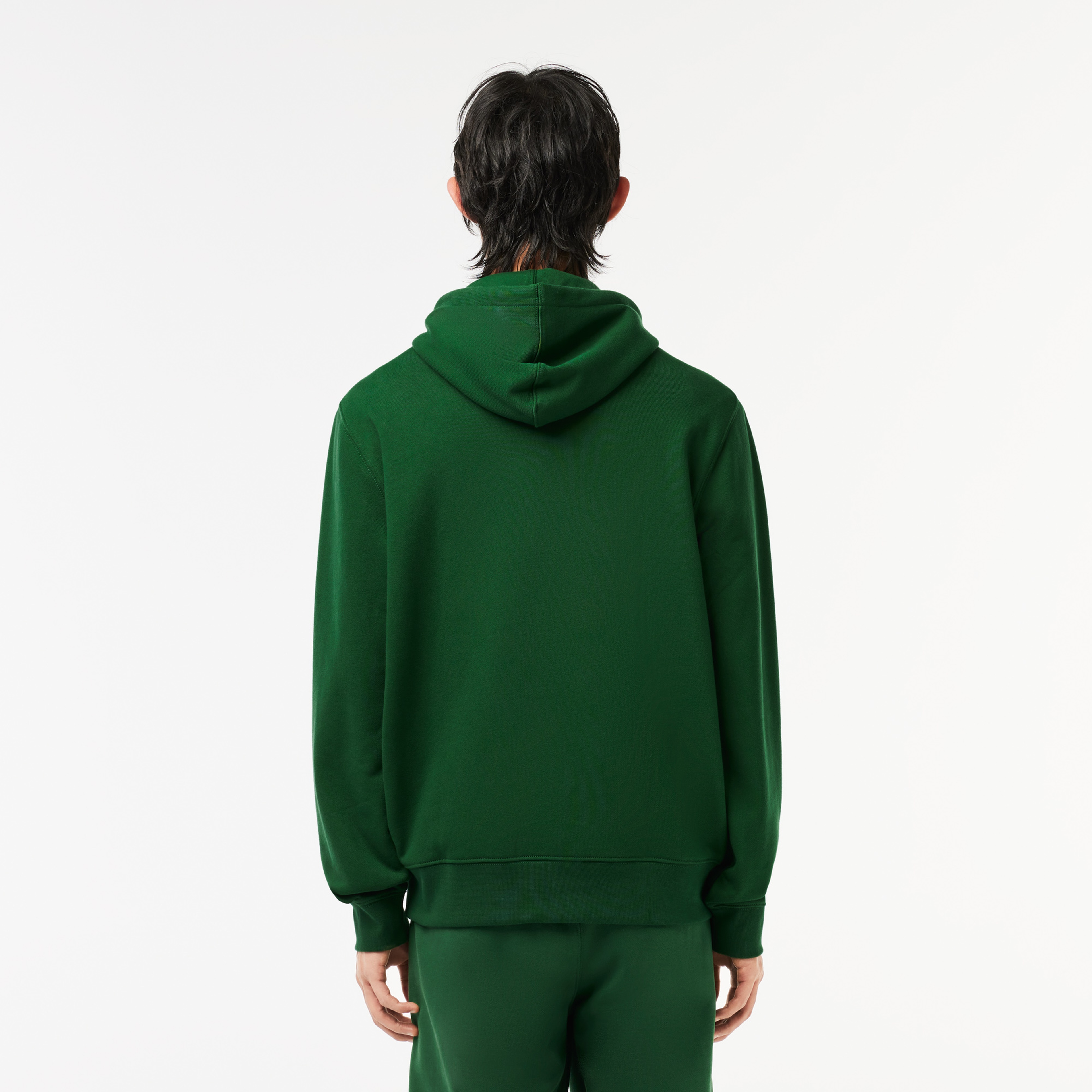 Erkek Classic Fit Kapüşonlu Yeşil Sweatshirt
