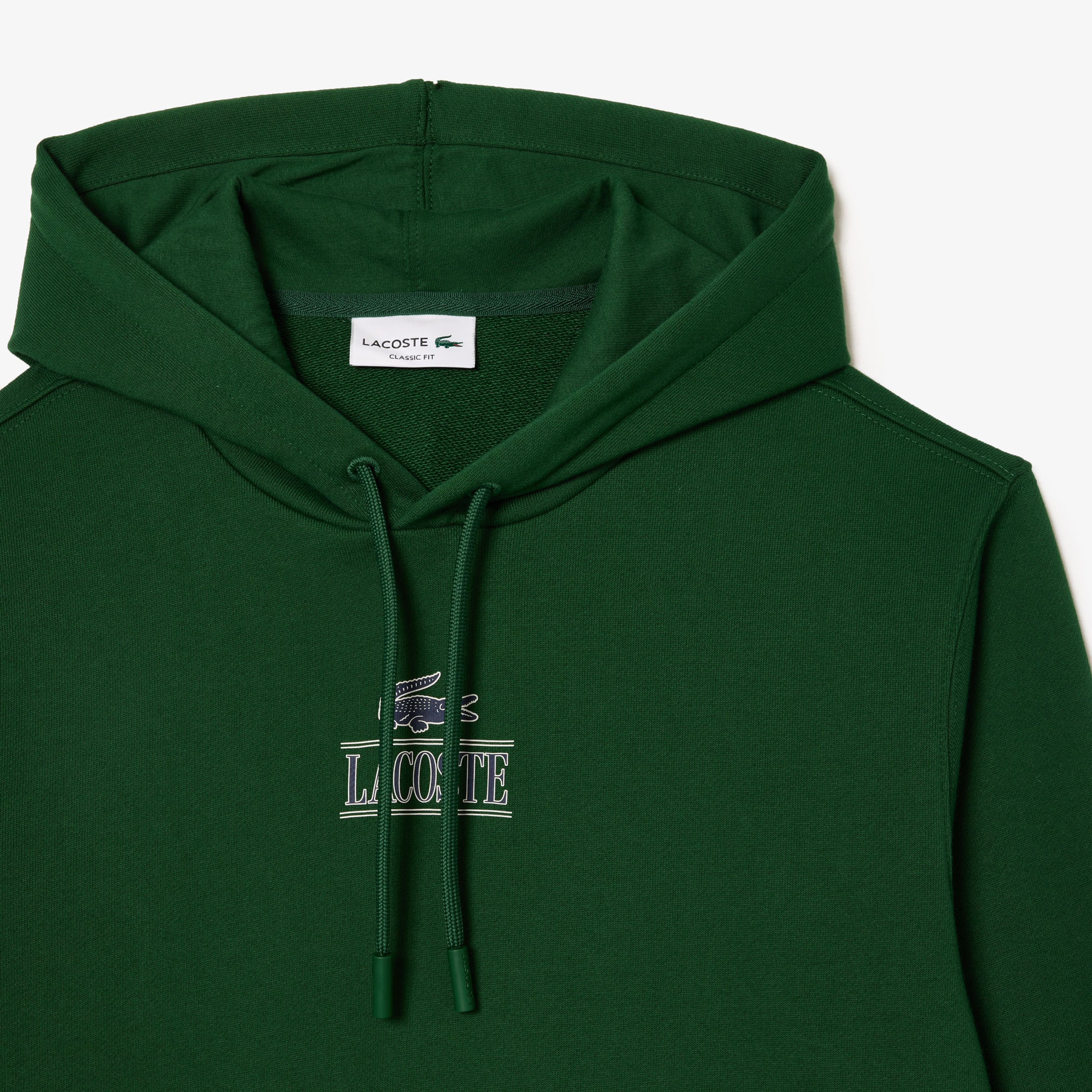 Erkek Classic Fit Kapüşonlu Yeşil Sweatshirt
