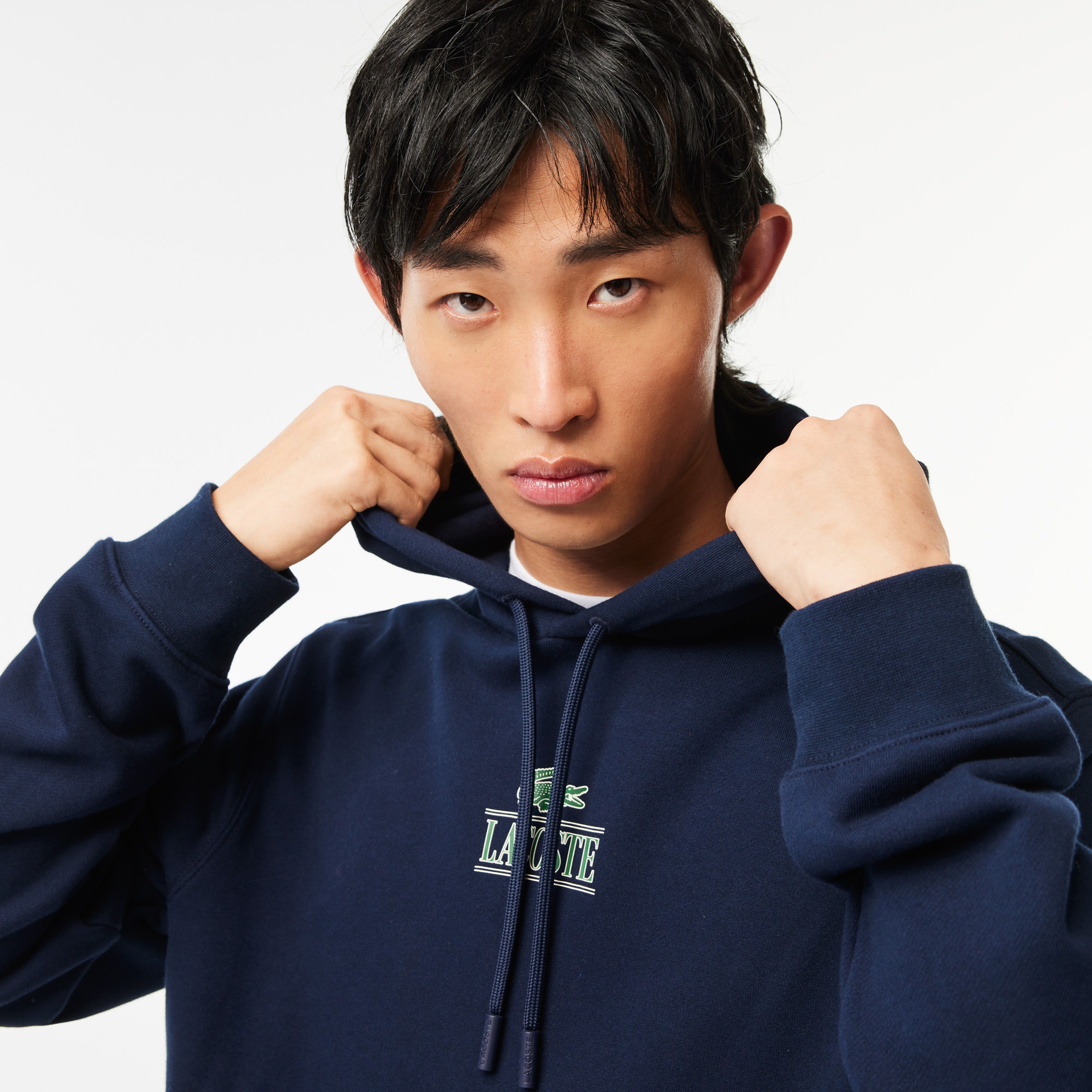 Erkek Classic Fit Kapüşonlu Lacivert Sweatshirt