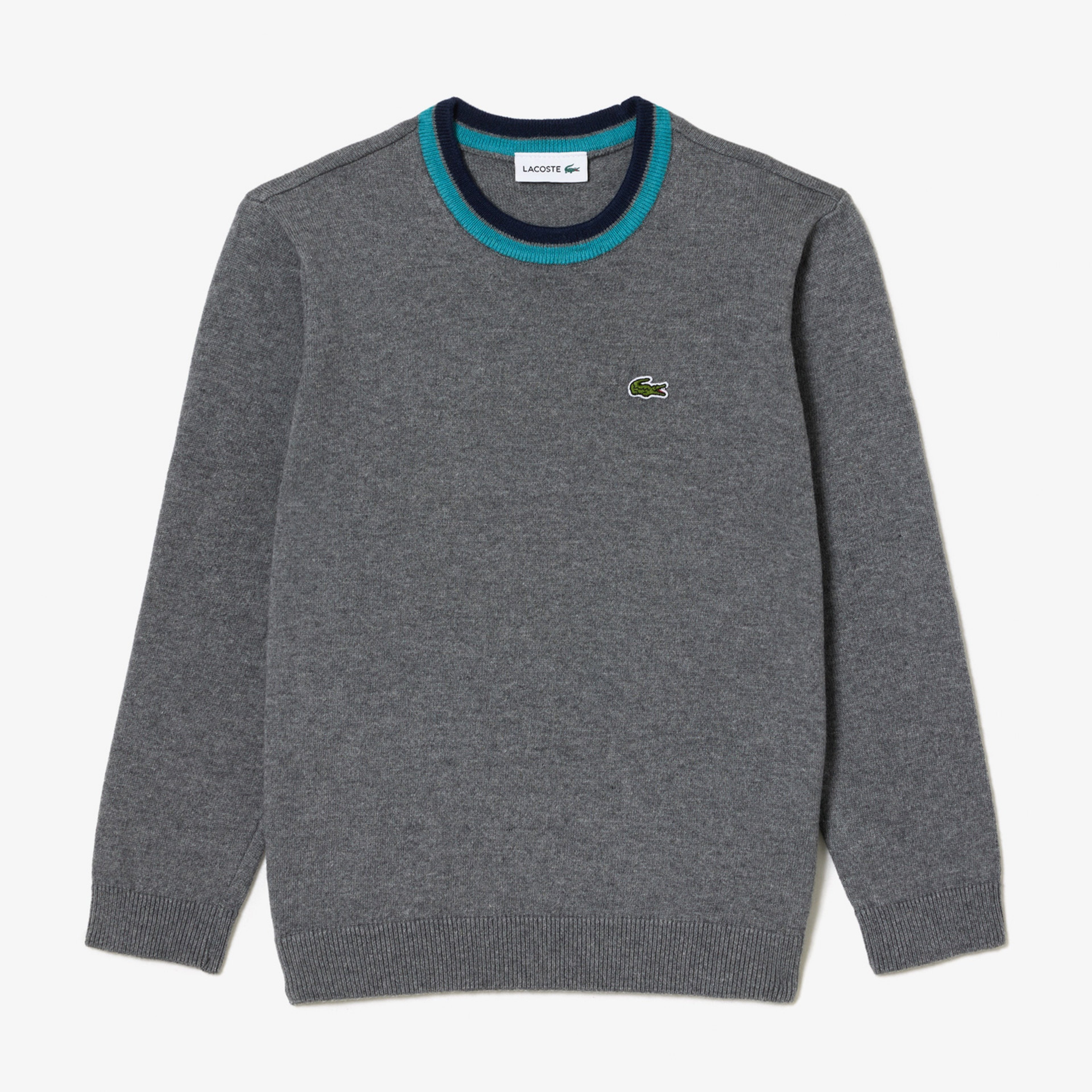 Çocuk Bisiklet Yaka Gri Triko