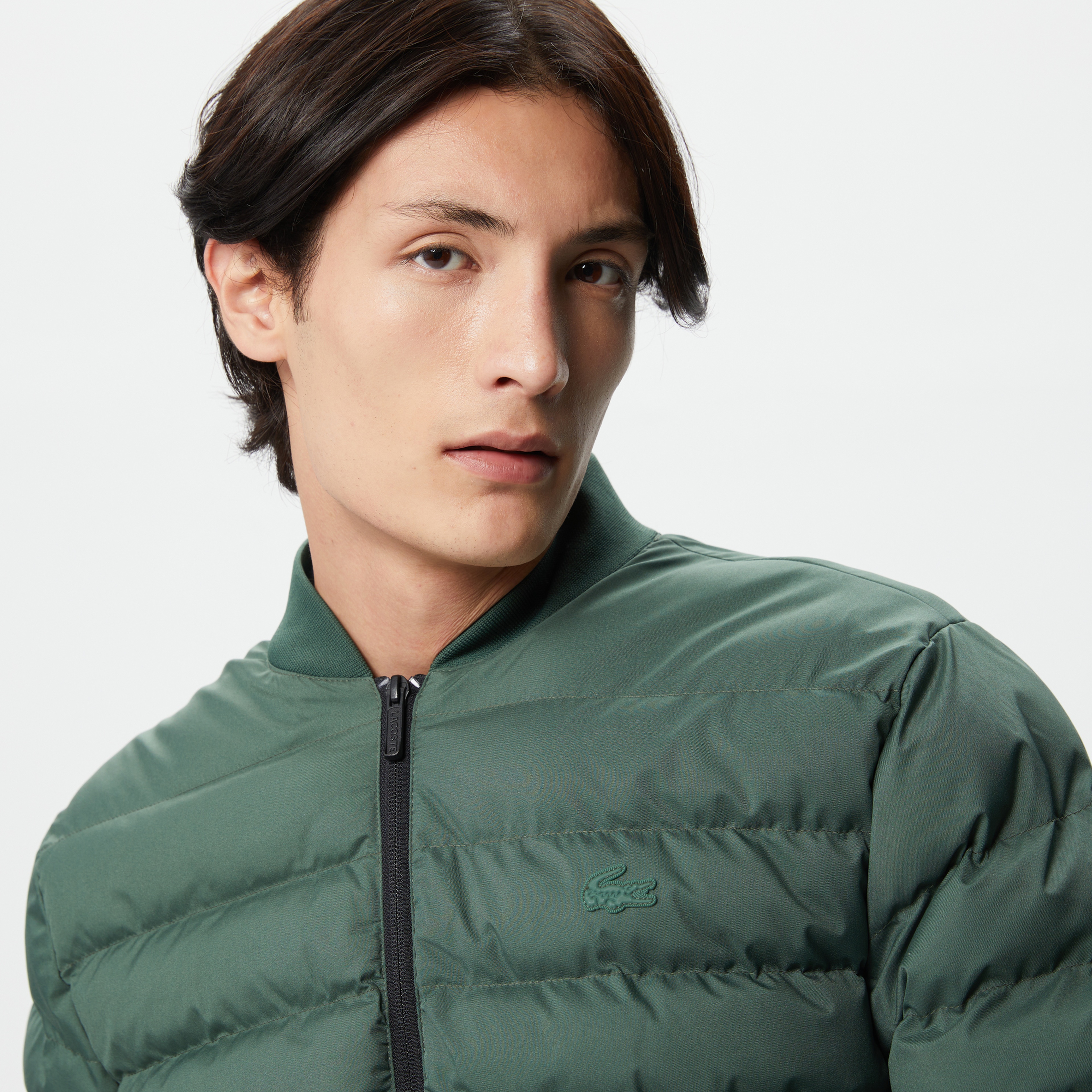 Erkek Hakim Yaka Kapitone Haki Mont